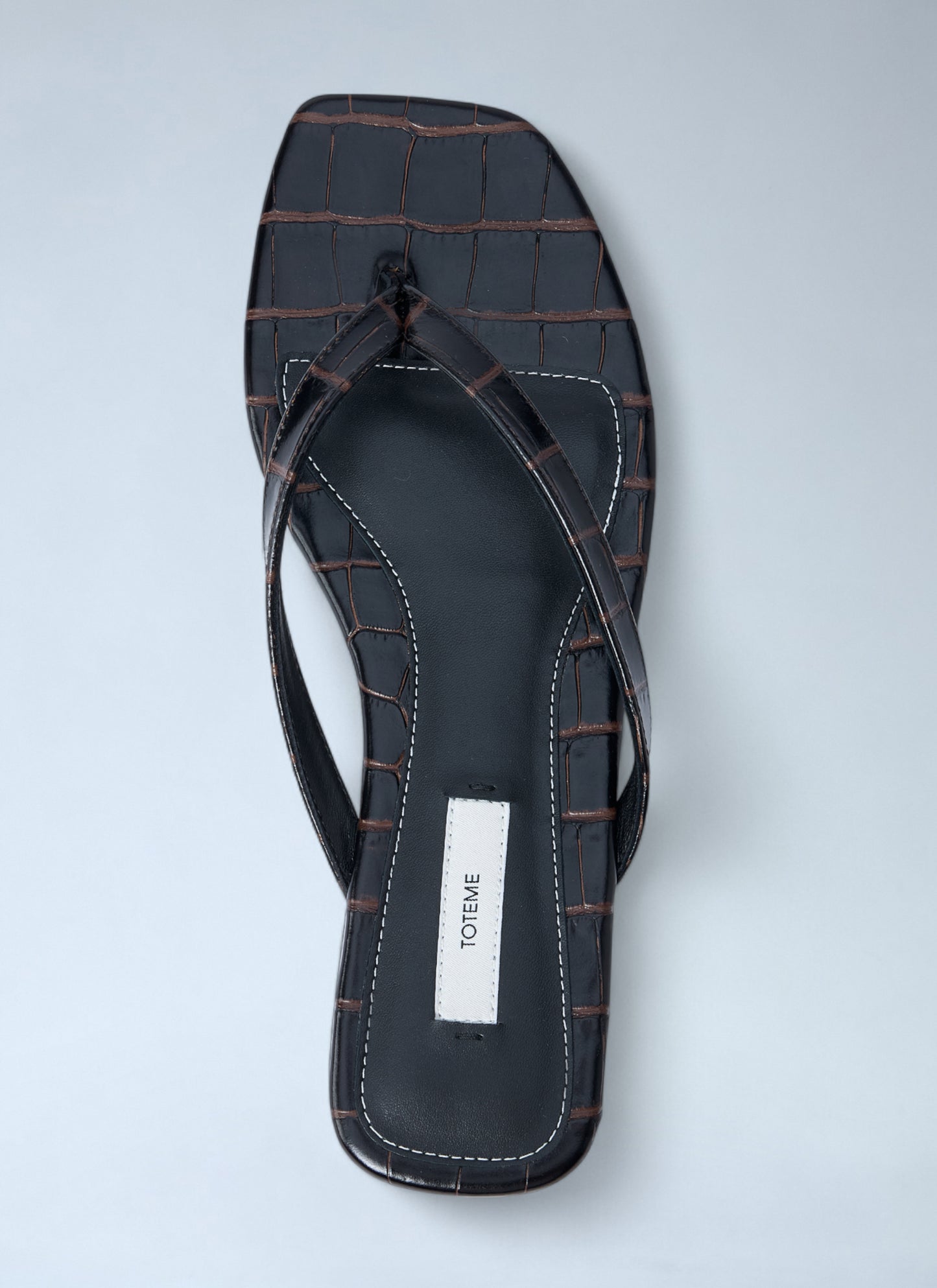 Toteme Women Croco-Embossed Flip Flops TOTEME