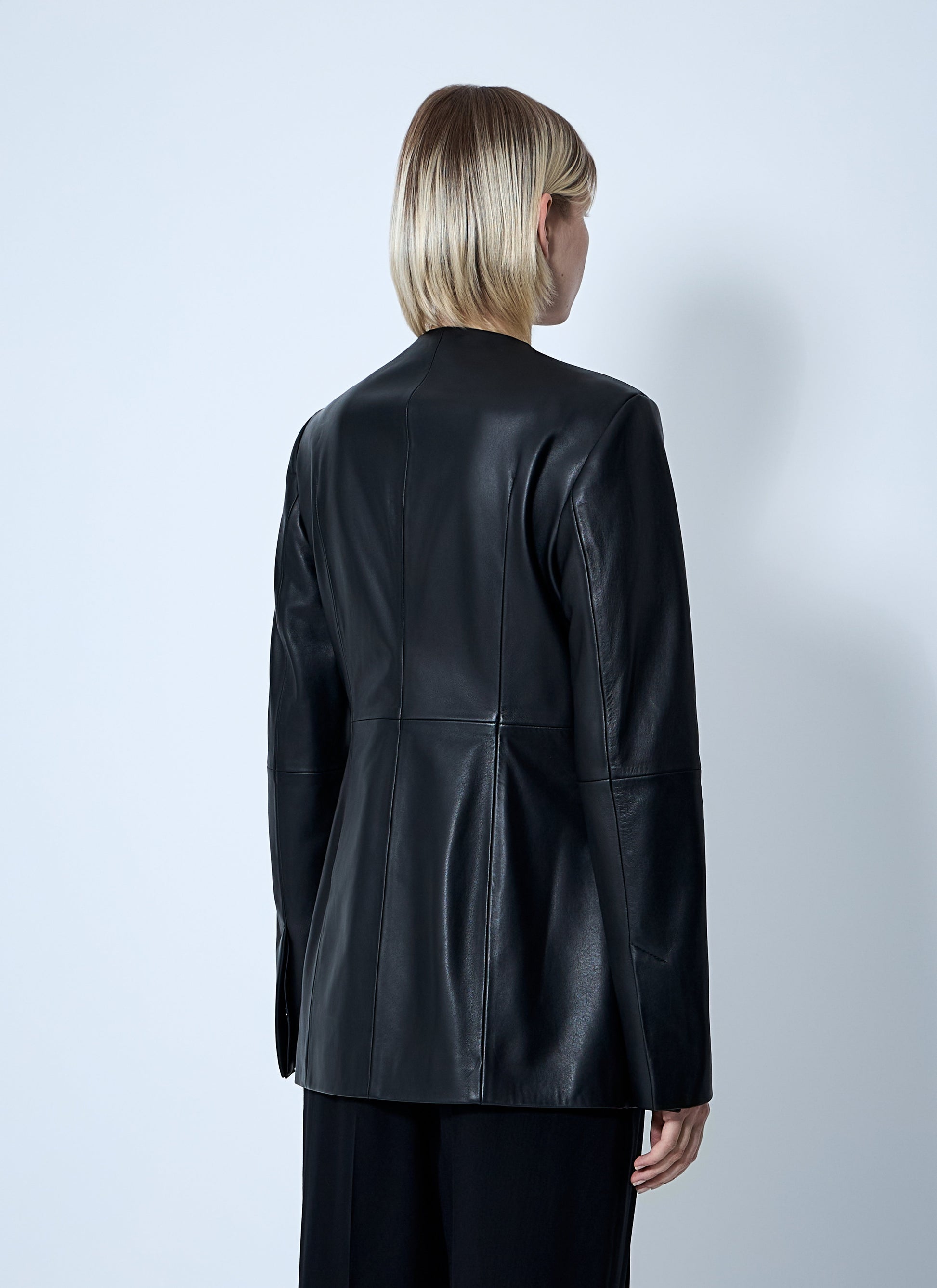 Toteme Women Collarless Leather Jacket TOTEME