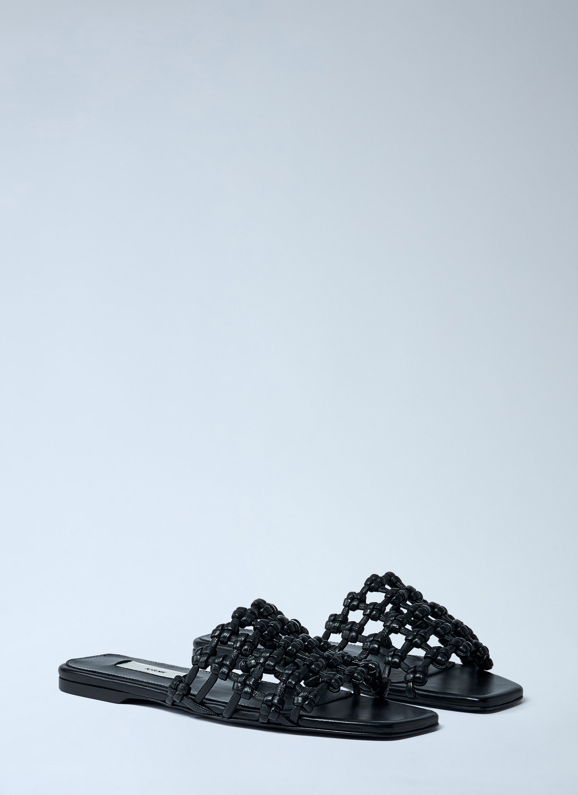Toteme Women Braided Leather Slides TOTEME