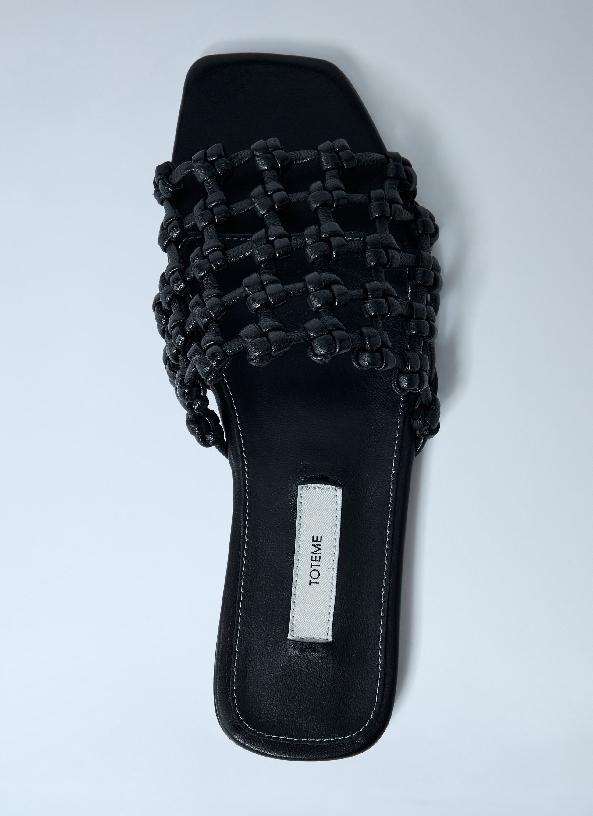 Toteme Women Braided Leather Slides TOTEME