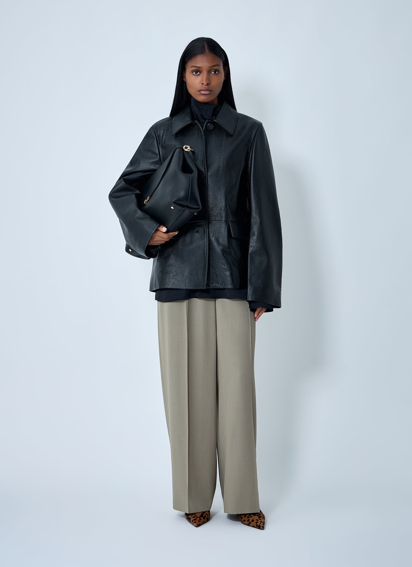 Toteme Women Grained Leather Jacket TOTEME