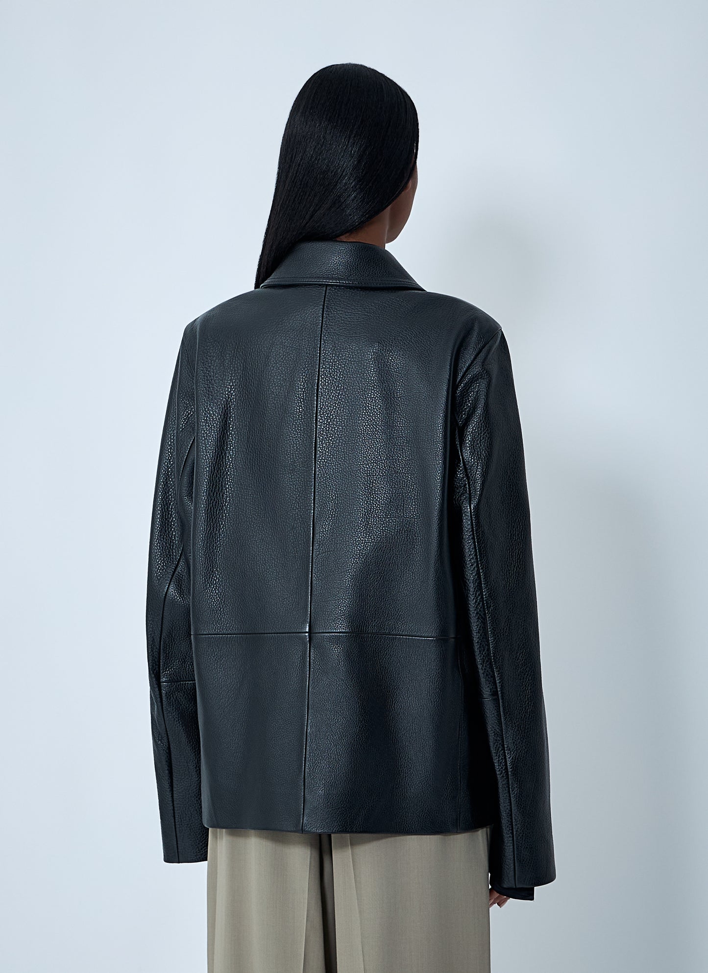 Toteme Women Grained Leather Jacket TOTEME