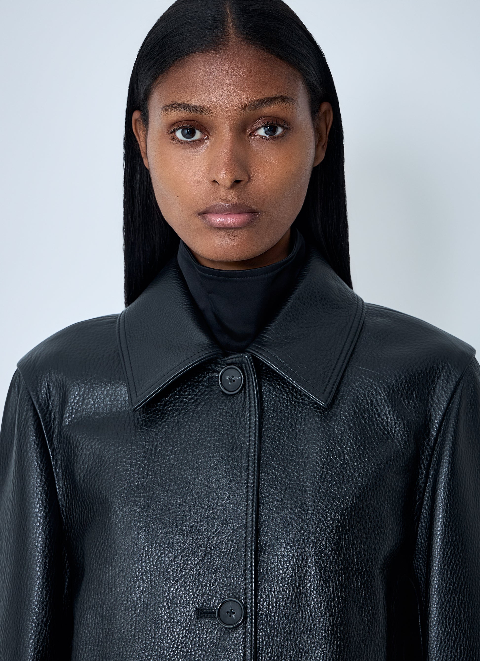Toteme Women Grained Leather Jacket TOTEME