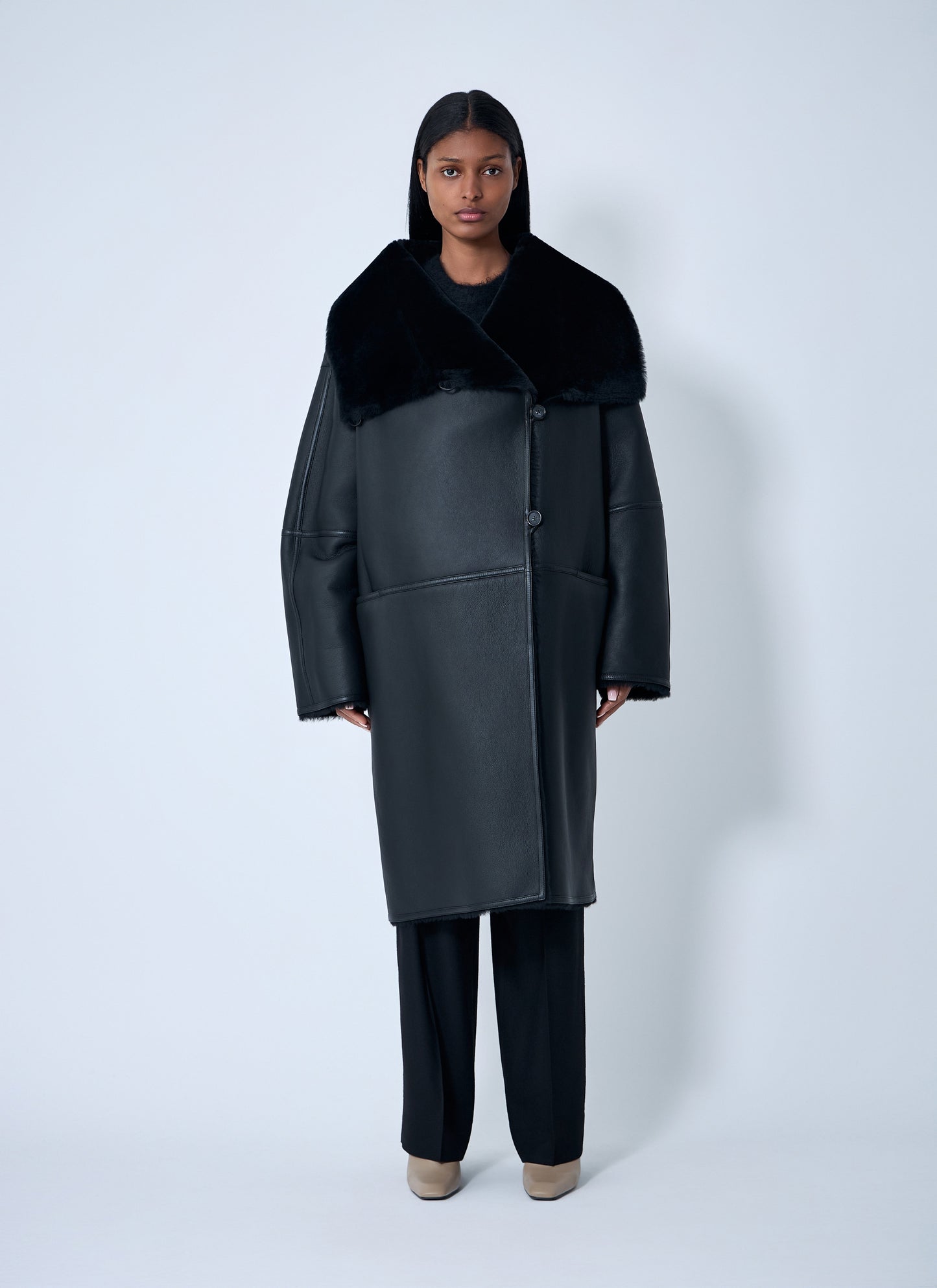 Toteme Women Shearling Wrap Coat