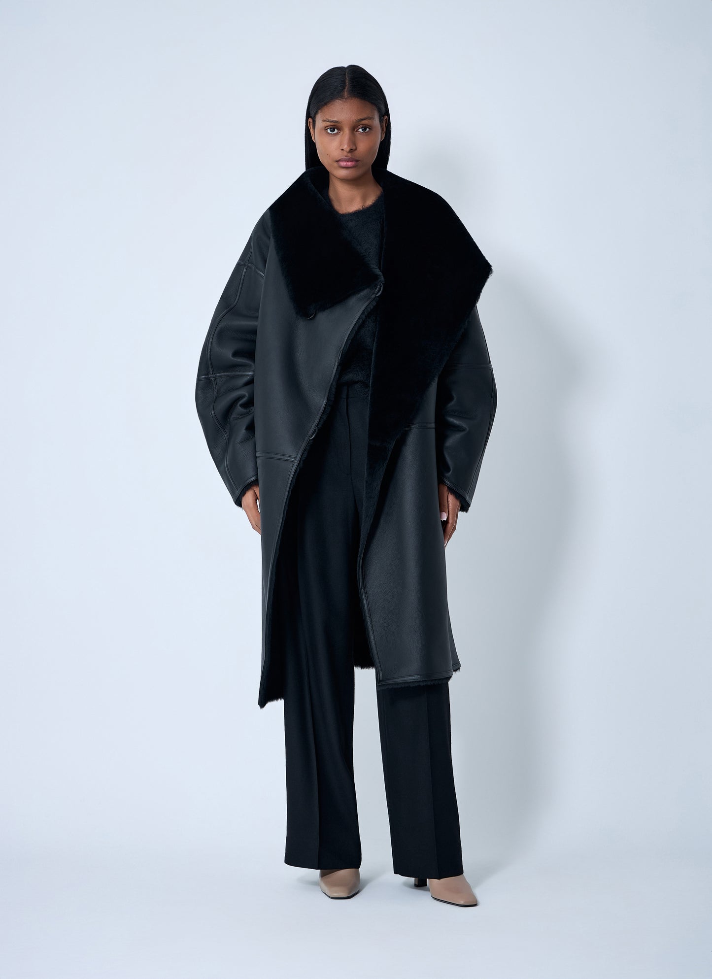 Toteme Women Shearling Wrap Coat