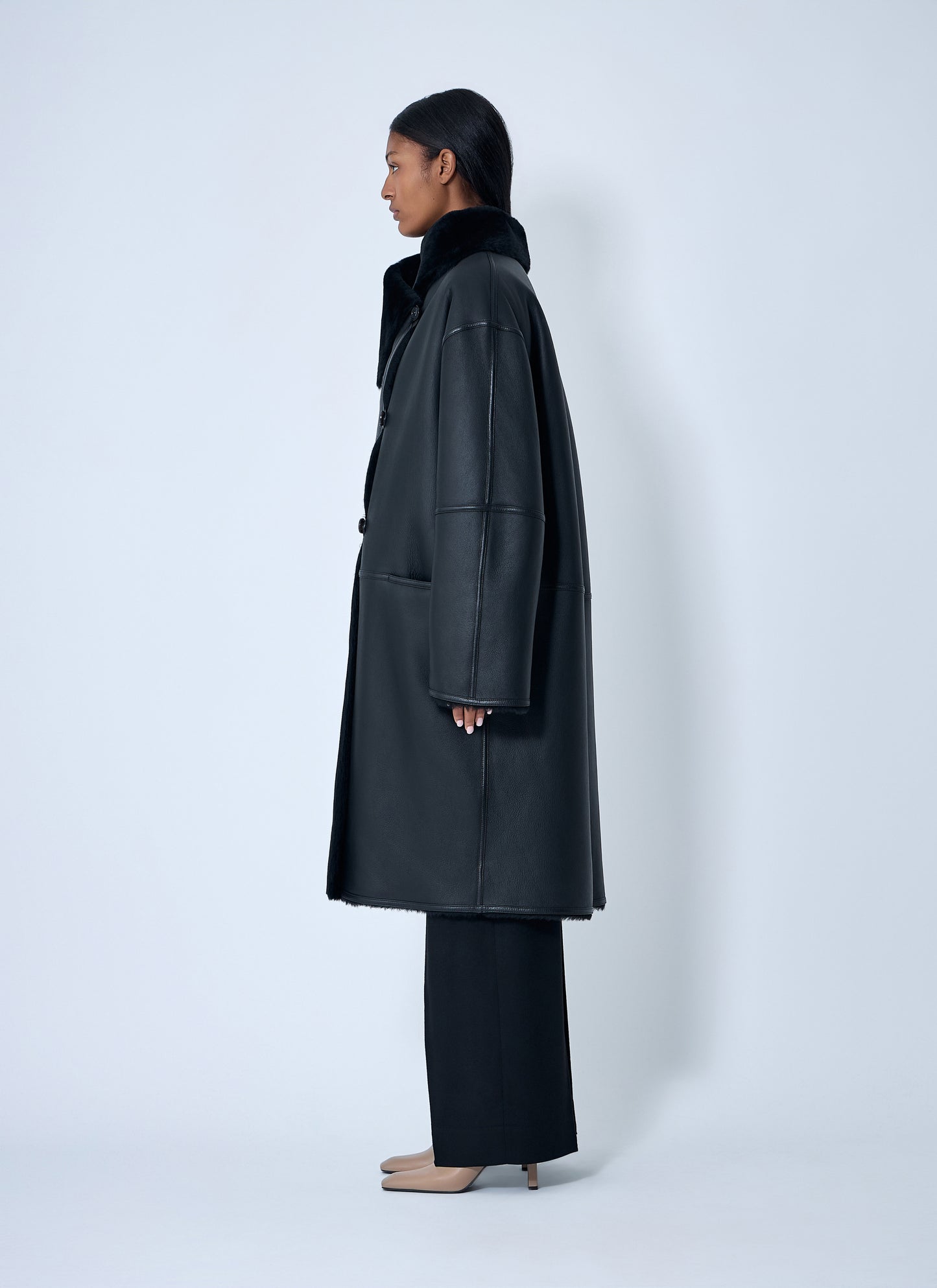 Toteme Women Shearling Wrap Coat