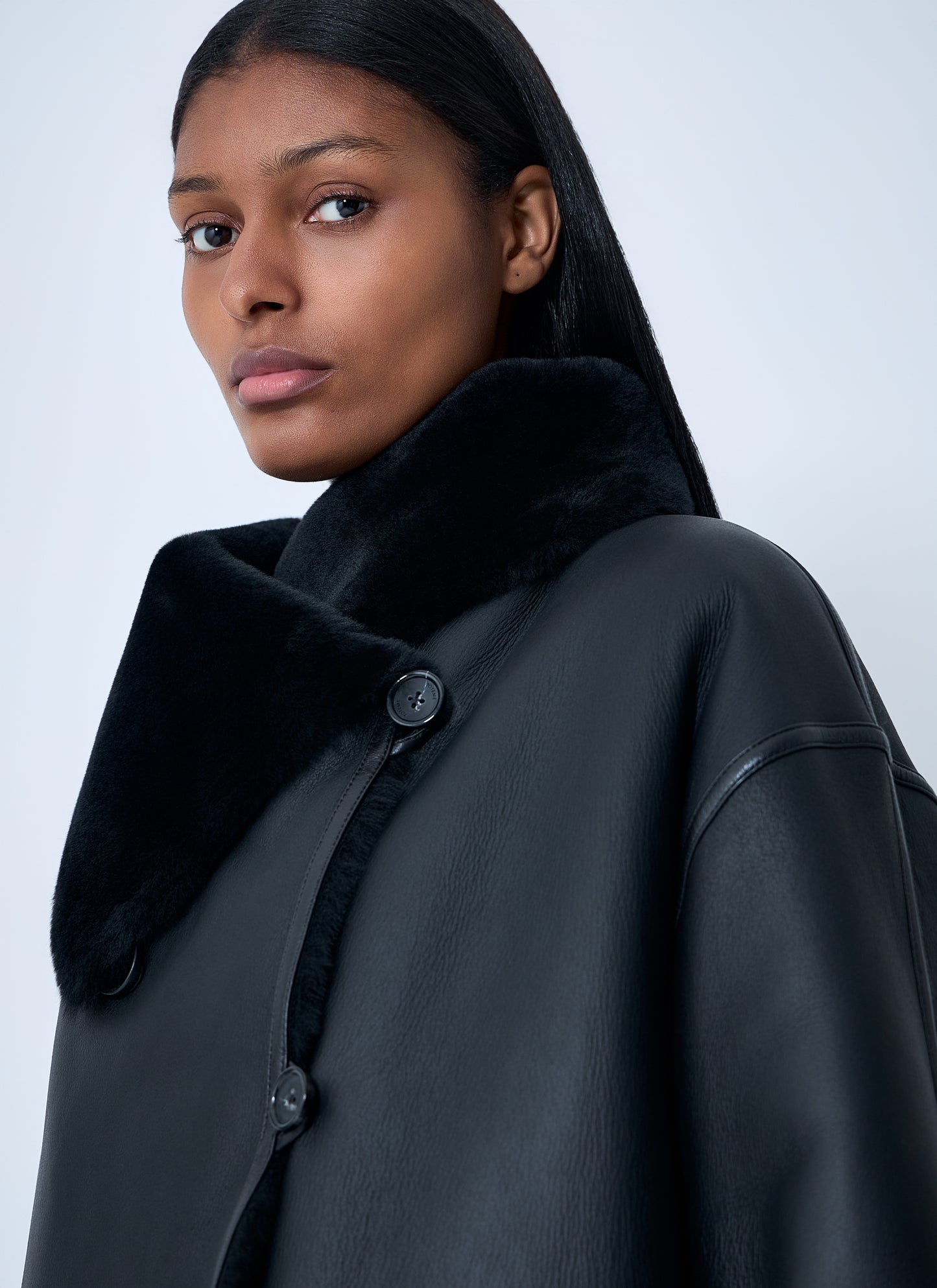 Toteme Women Shearling Wrap Coat