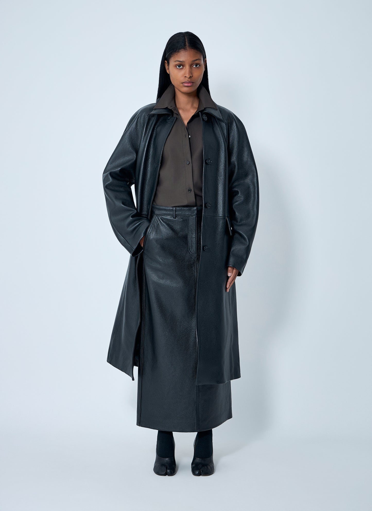 Toteme Women Leather Coat TOTEME