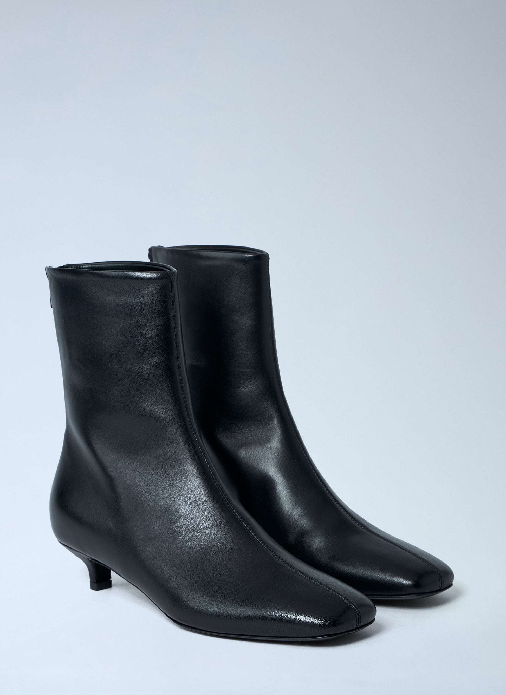 Toteme Women Classic Day Leather Ankle Boots TOTEME