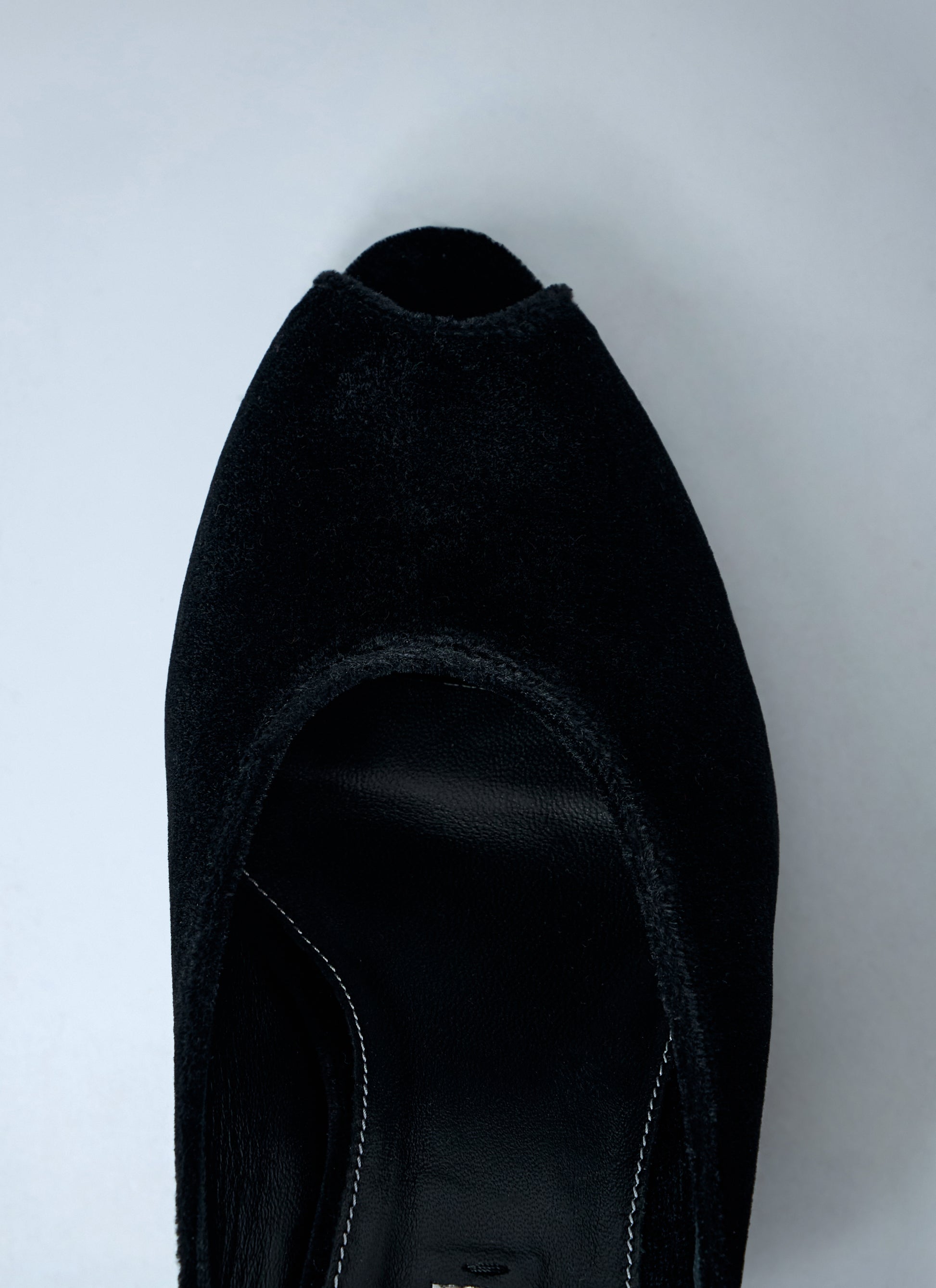 Toteme Women Velvet Peep-Toe Wedge Mules TOTEME