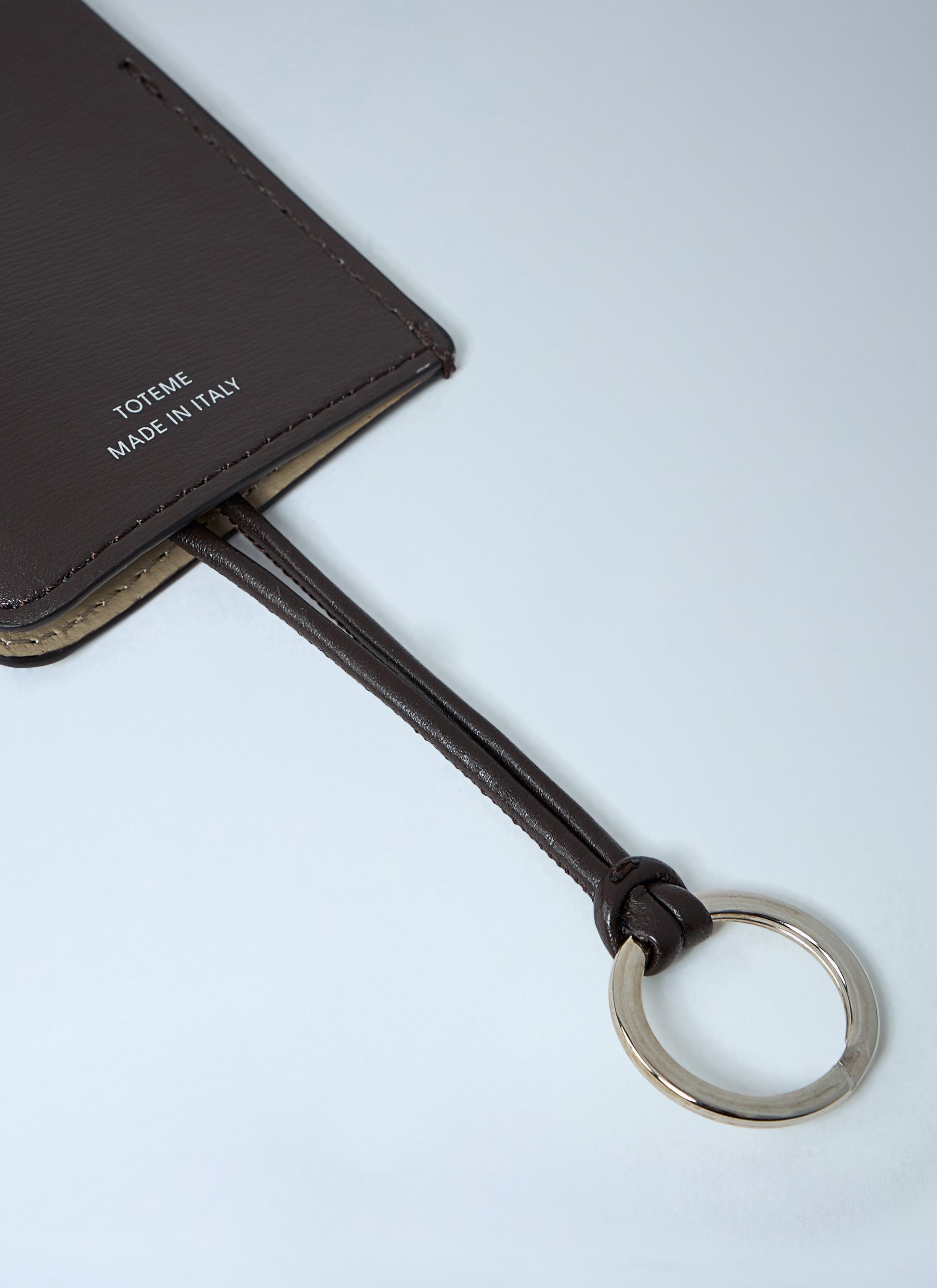 Toteme Women Polished Leather Logo Keyring TOTEME