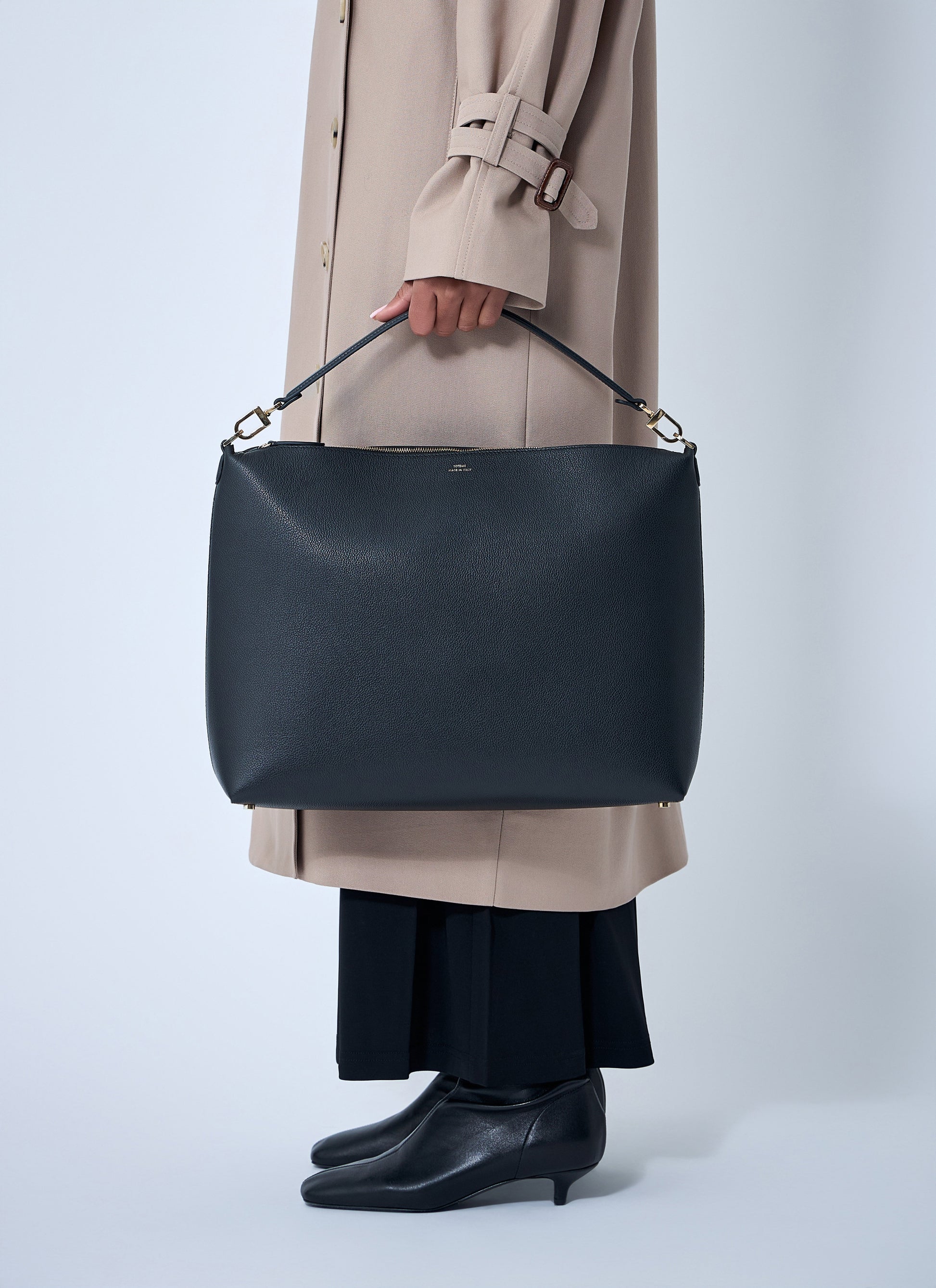 Toteme Women Medium Bevel Grained Leather Shoulder Bag TOTEME