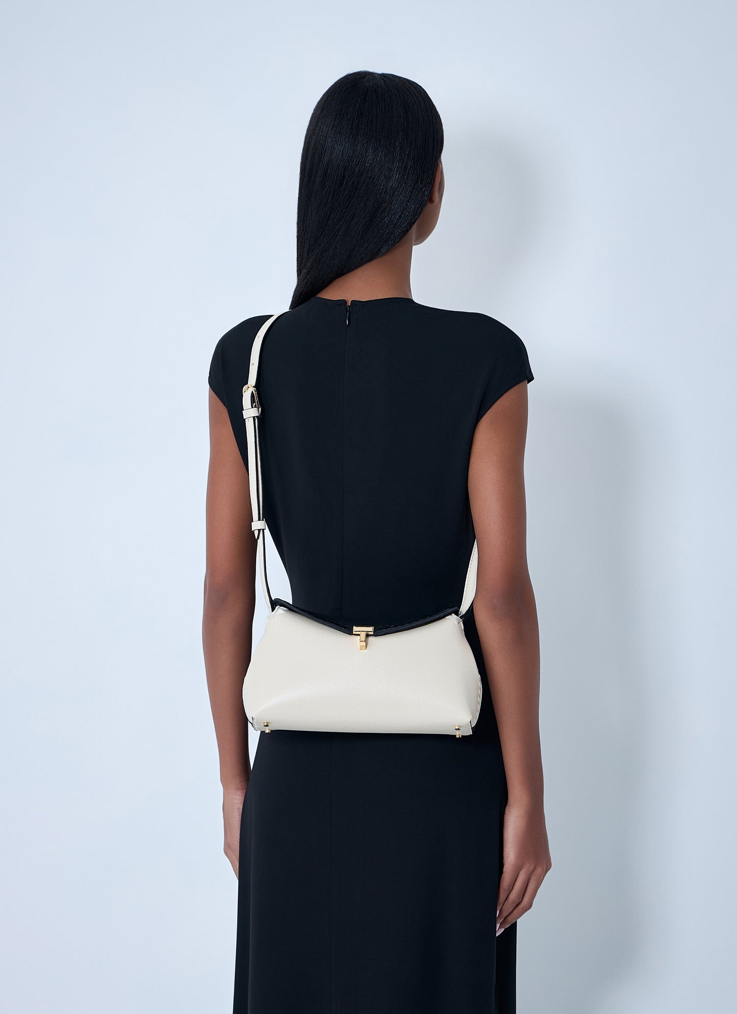 Toteme Women T-Lock Embroidered Leather Clutch Bag TOTEME
