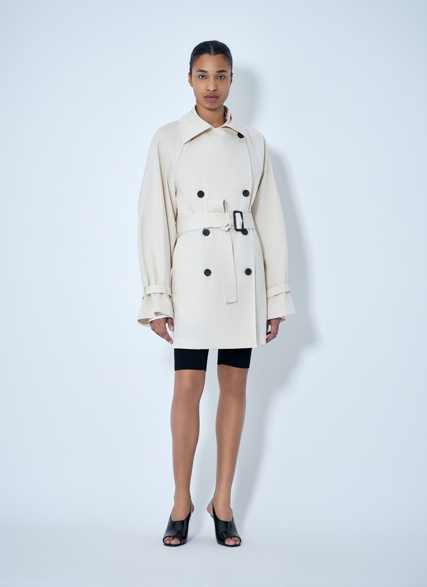 Toteme Women Double-Breasted Cotton Trench Coat TOTEME