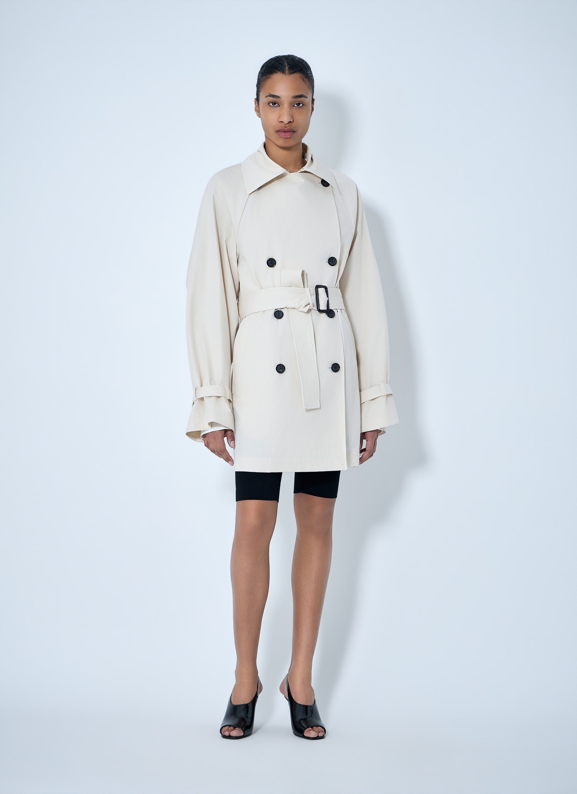 Toteme Women Double-Breasted Cotton Trench Coat TOTEME