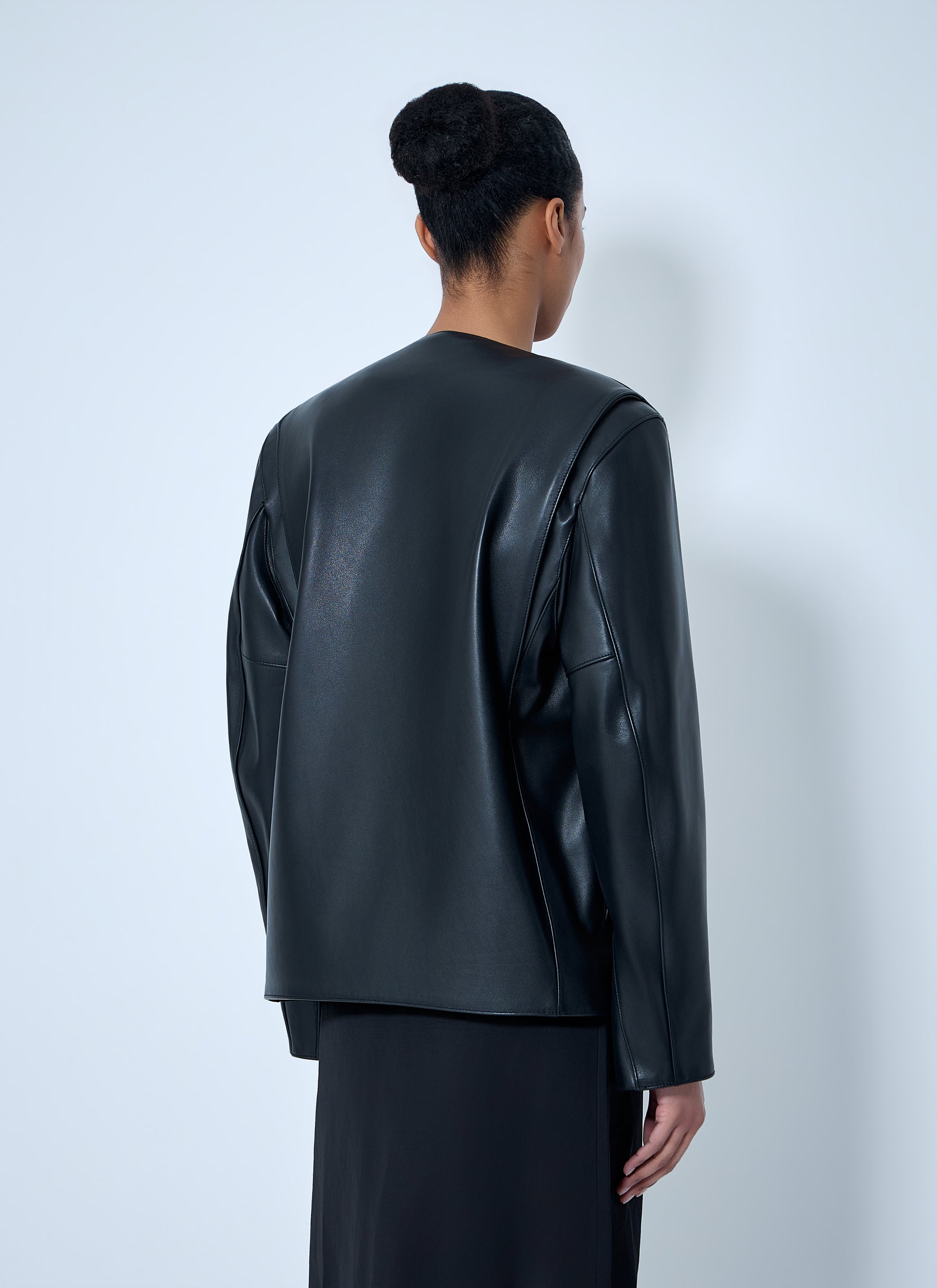 Toteme Women Open Front Leather Jacket TOTEME