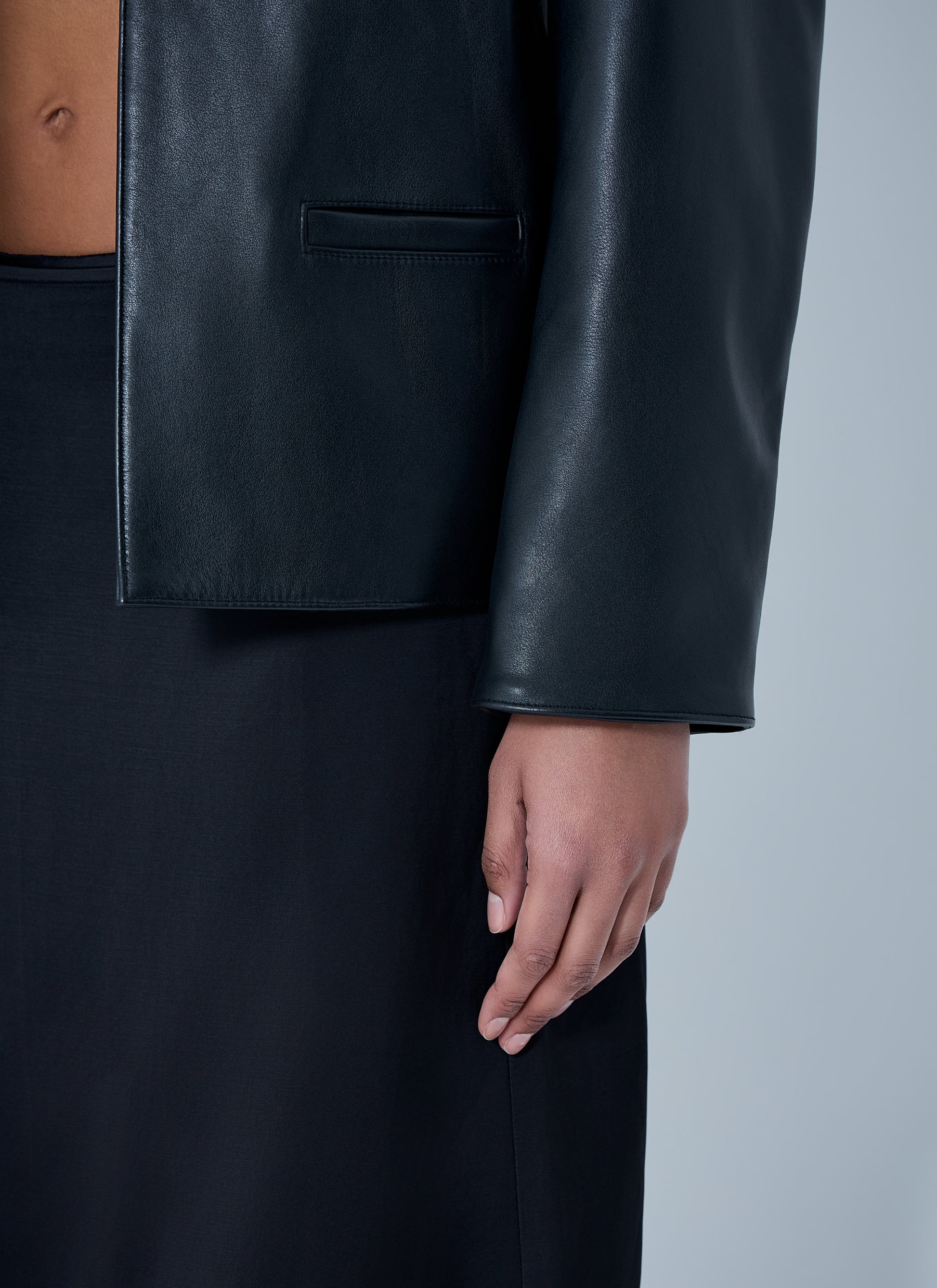 Toteme Women Open Front Leather Jacket TOTEME