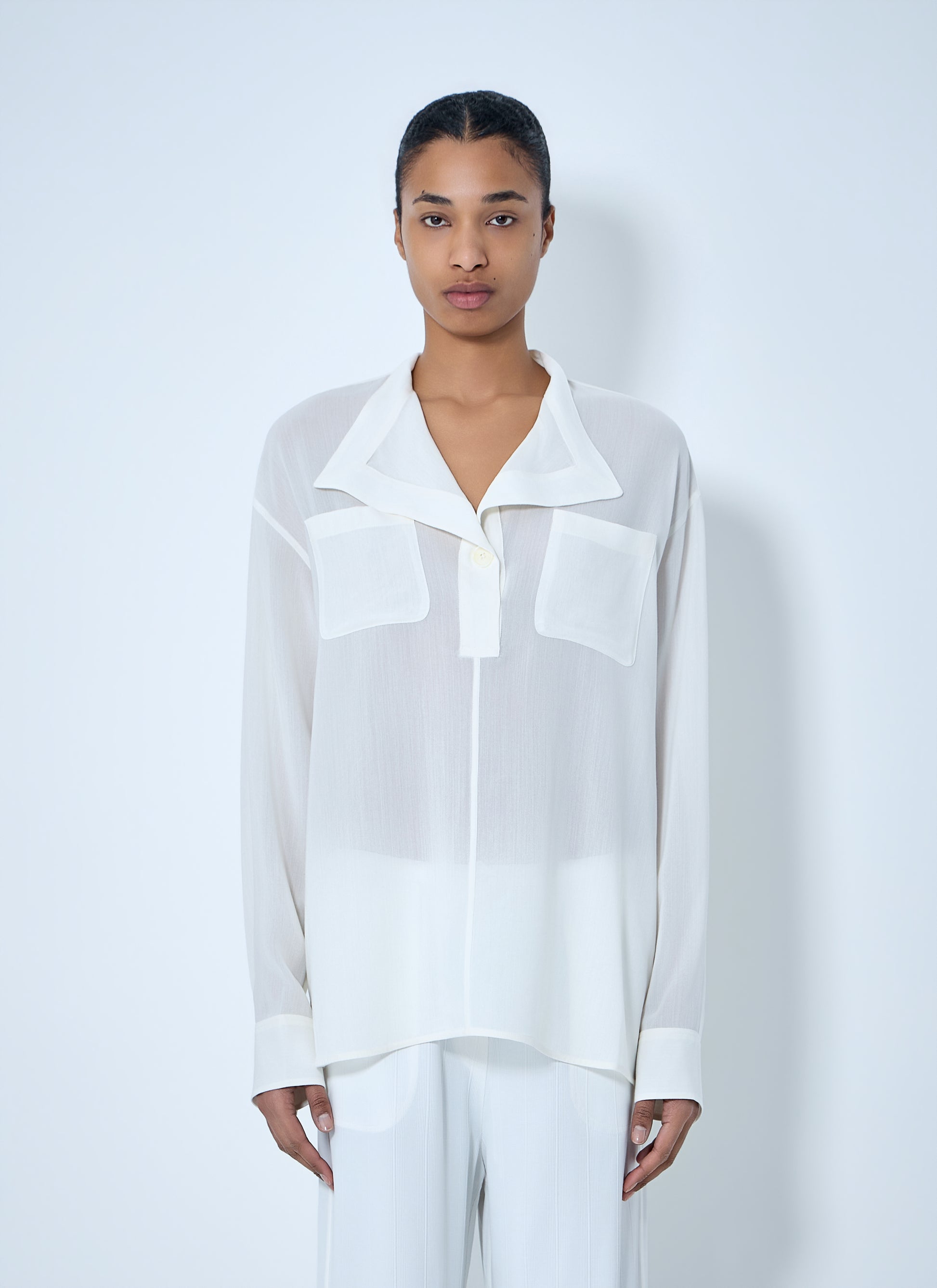 Toteme Women Sheer Silk Blouse TOTEME