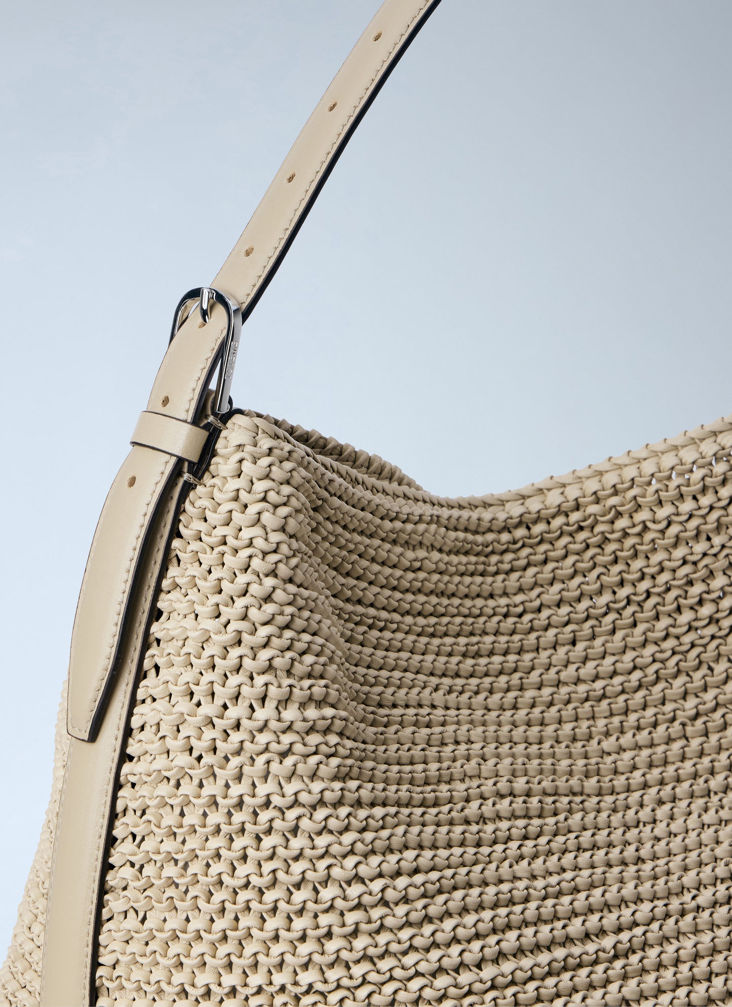 Toteme Women Belted Woven Leather Tote Bag TOTEME
