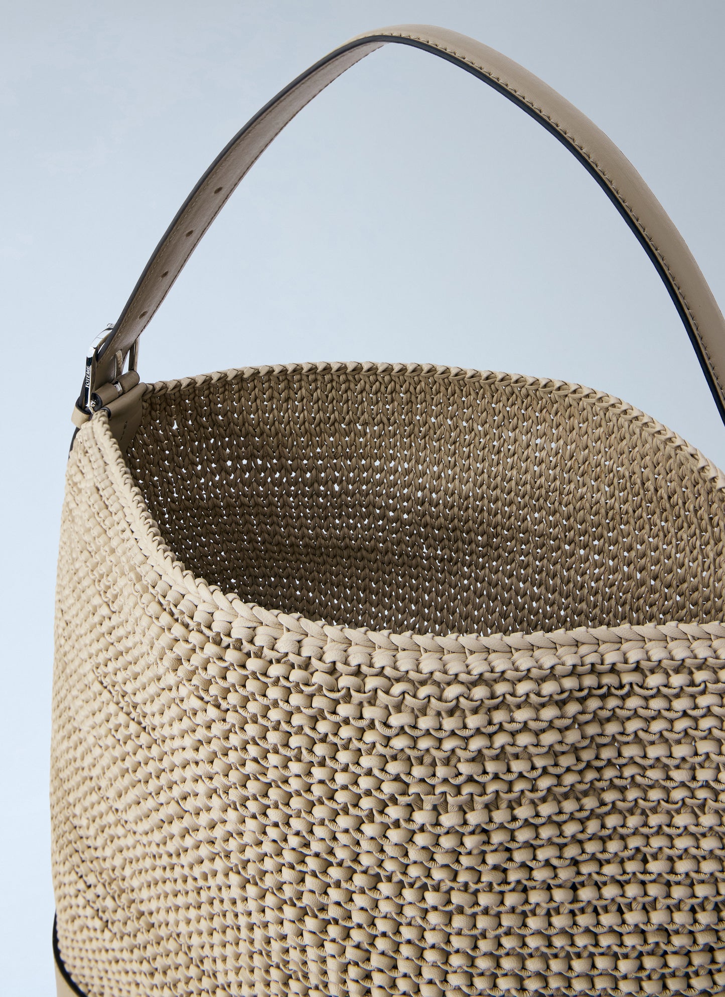 Toteme Women Belted Woven Leather Tote Bag TOTEME