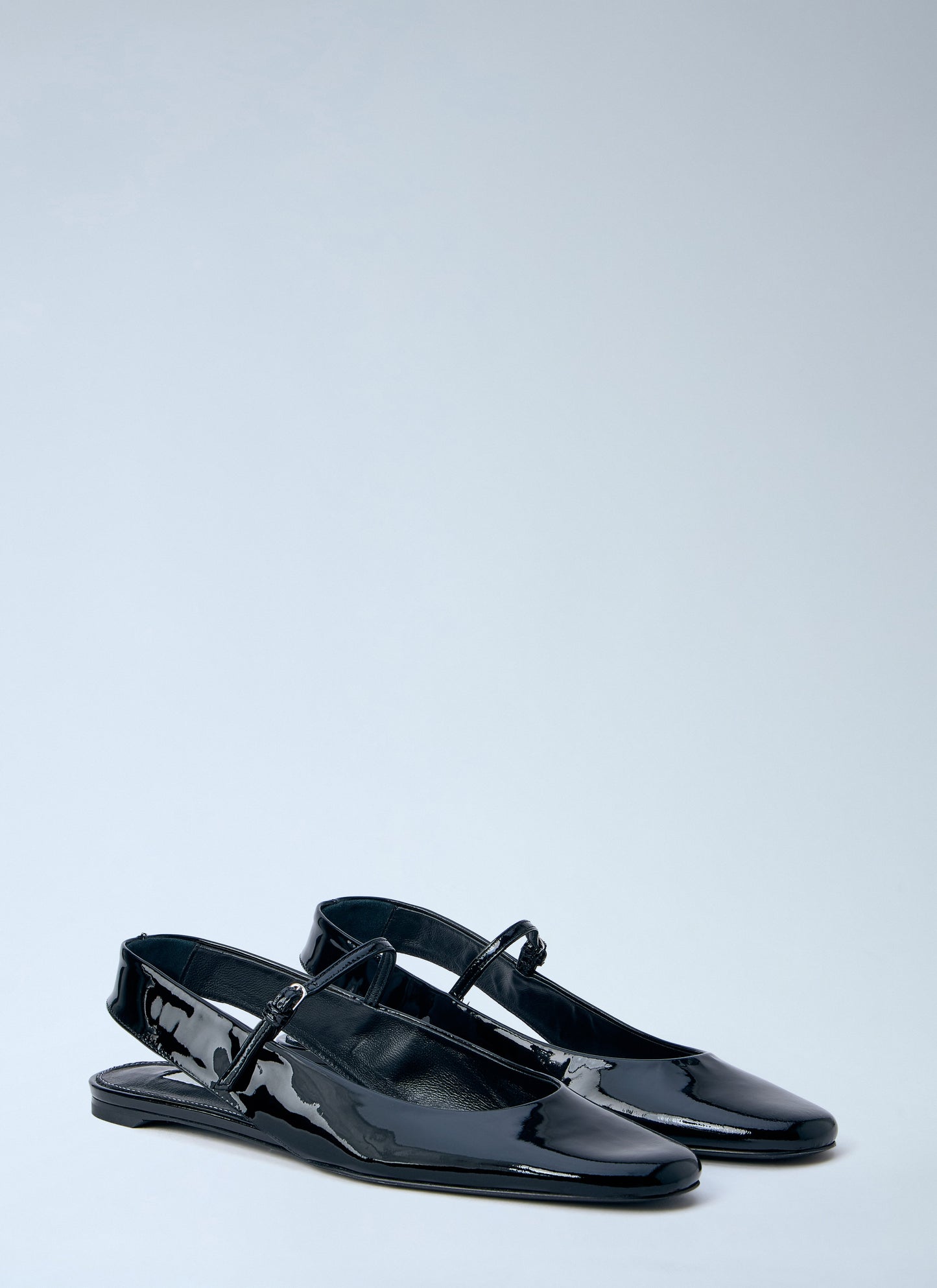 Toteme Women Patent Leather Slingback Flats TOTEME