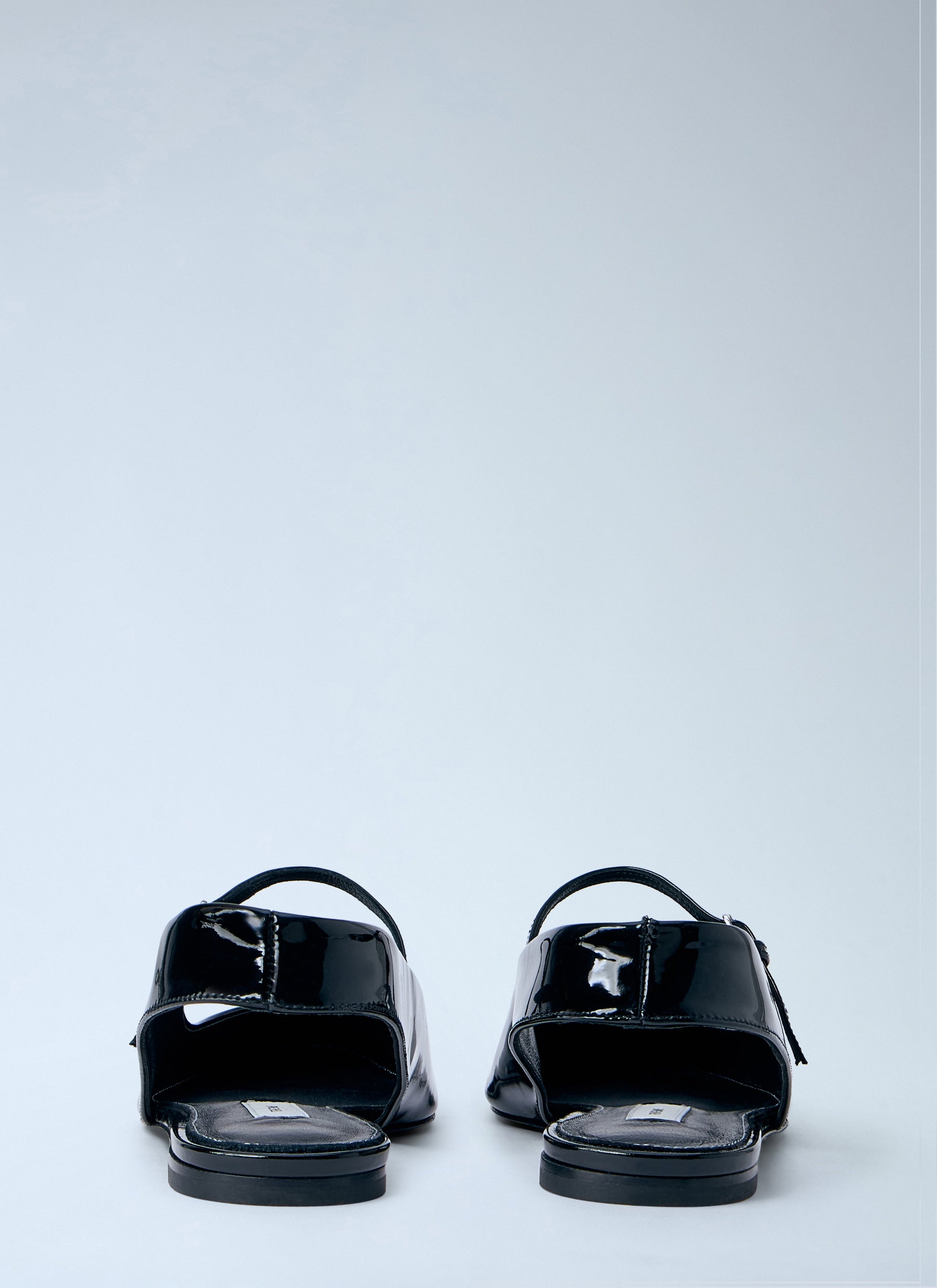 Toteme Women Patent Leather Slingback Flats TOTEME