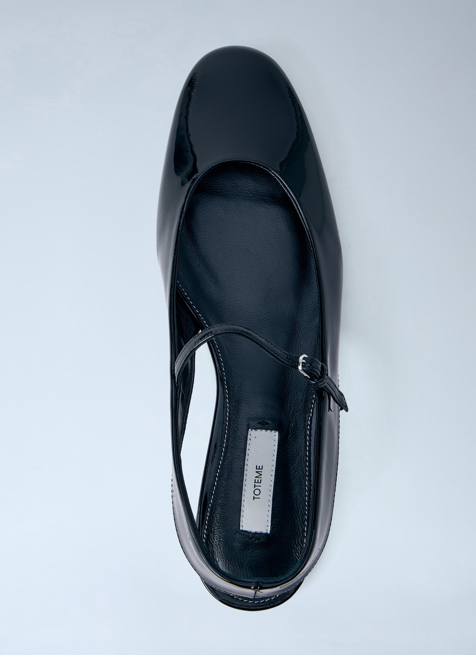 Toteme Women Patent Leather Slingback Flats TOTEME