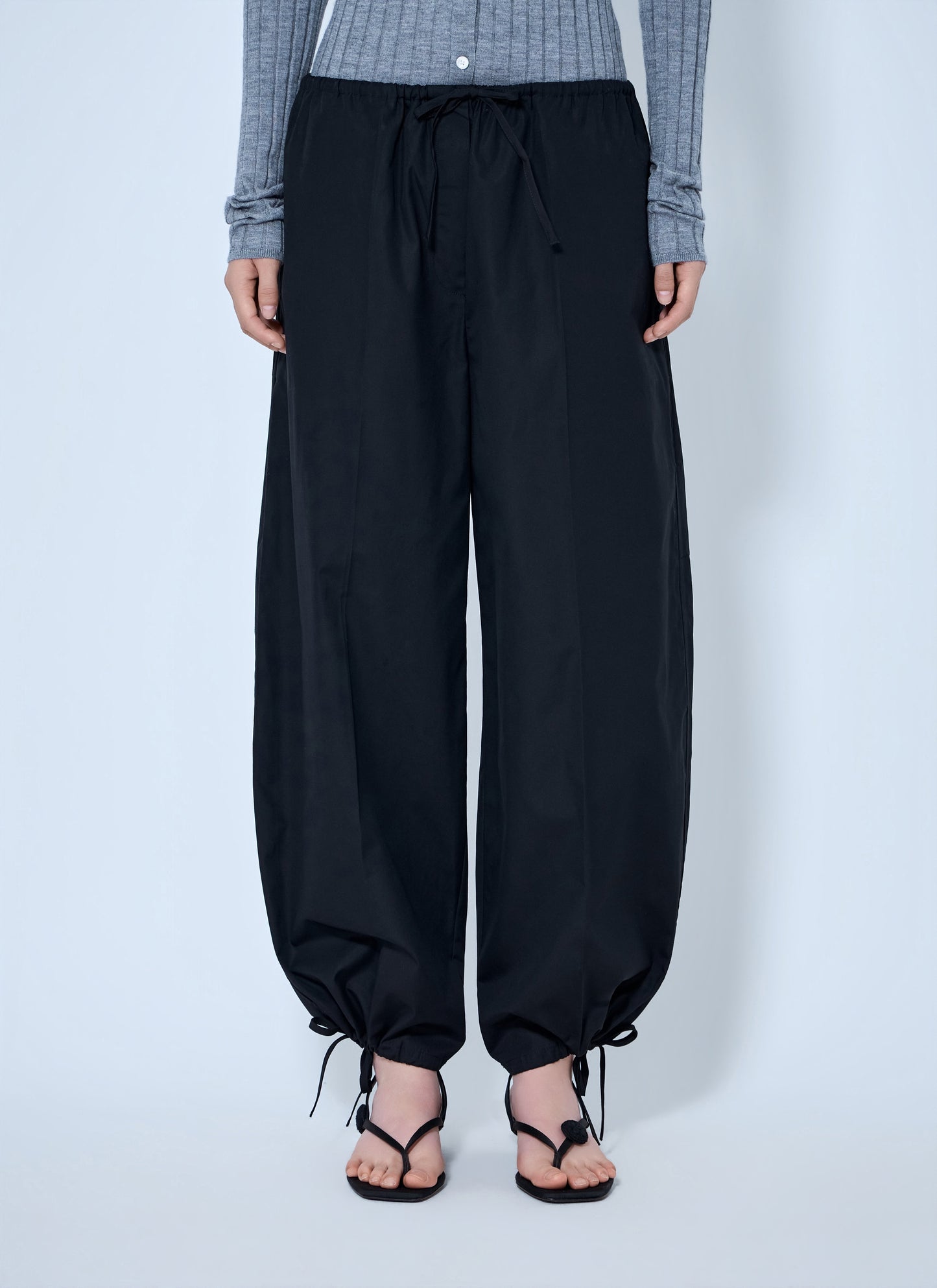 Toteme Women Drawstring Cotton Trousers TOTEME