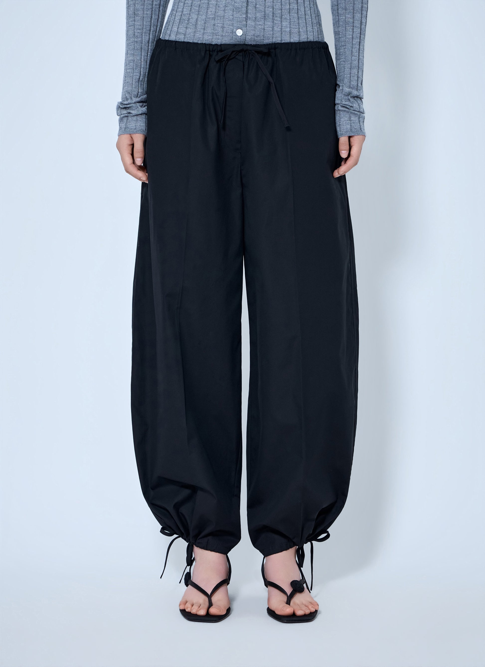 Toteme Women Drawstring Cotton Trousers TOTEME