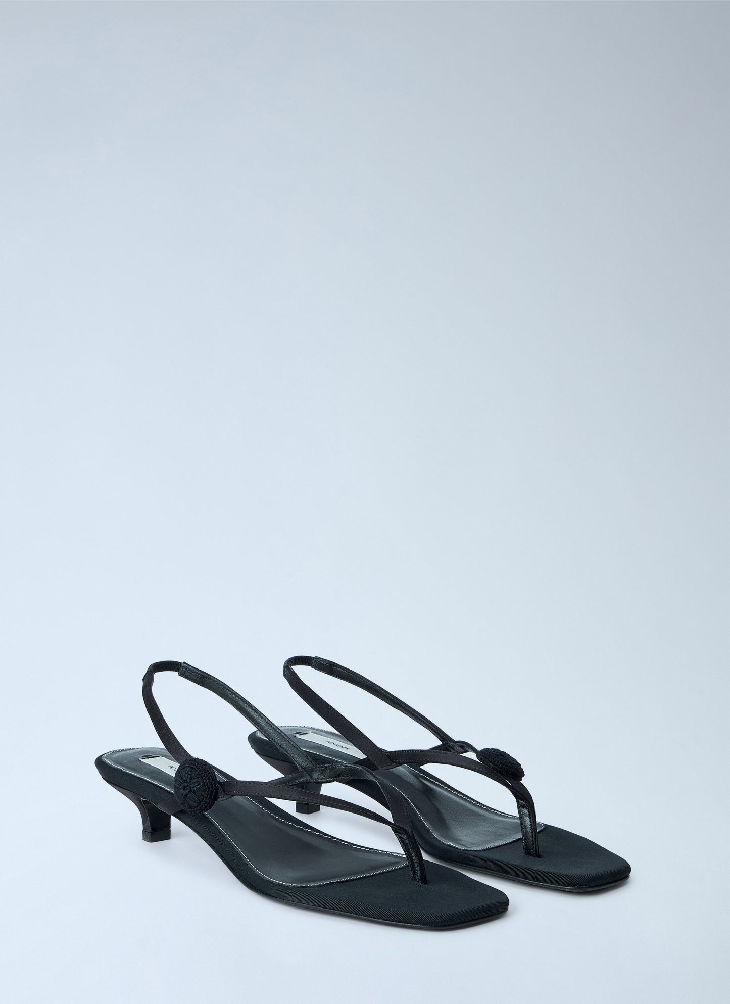 Toteme Women Slingback Satin Sandals TOTEME