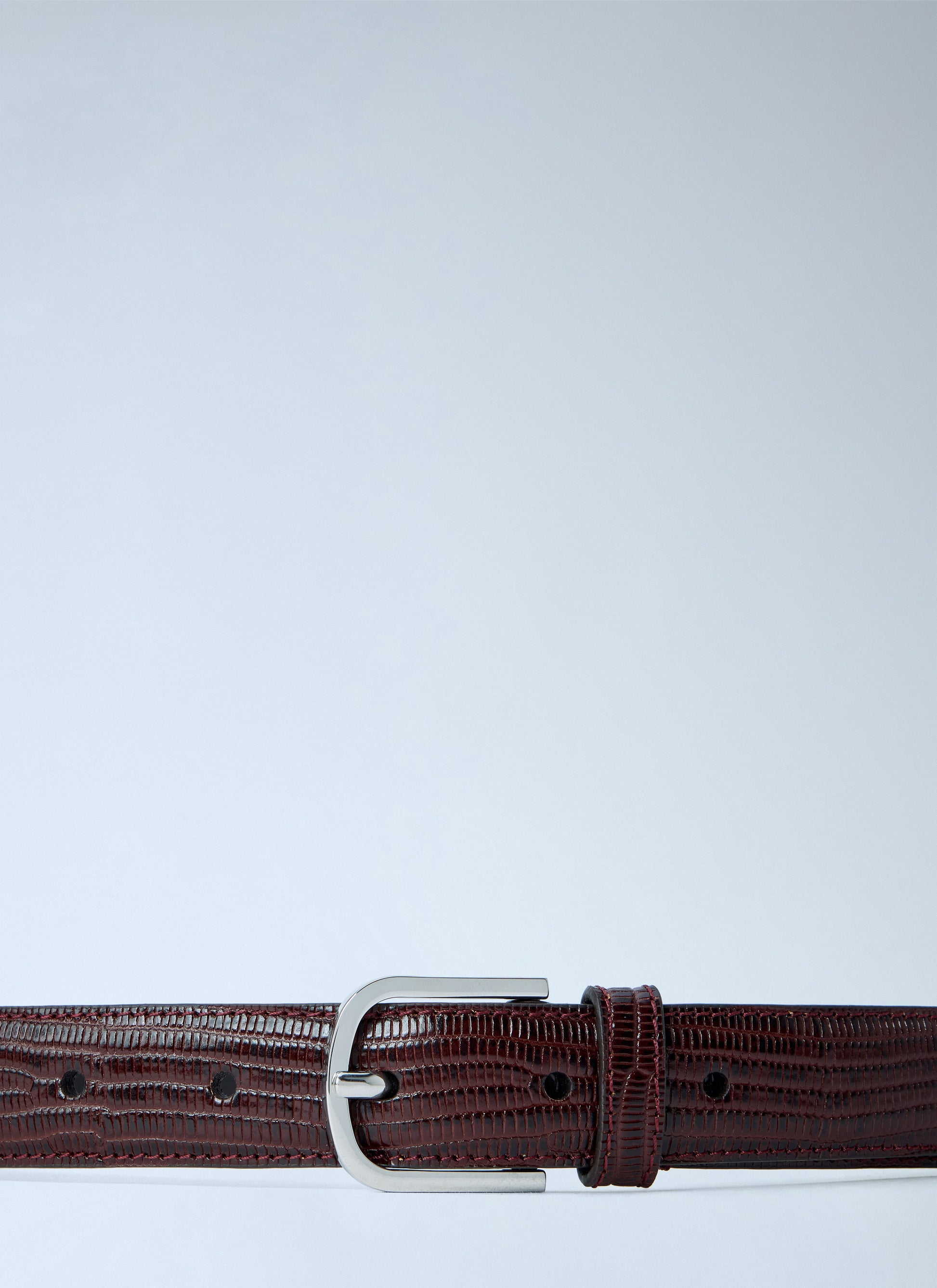 Toteme Women Slim Lizard-Embossed Belt TOTEME