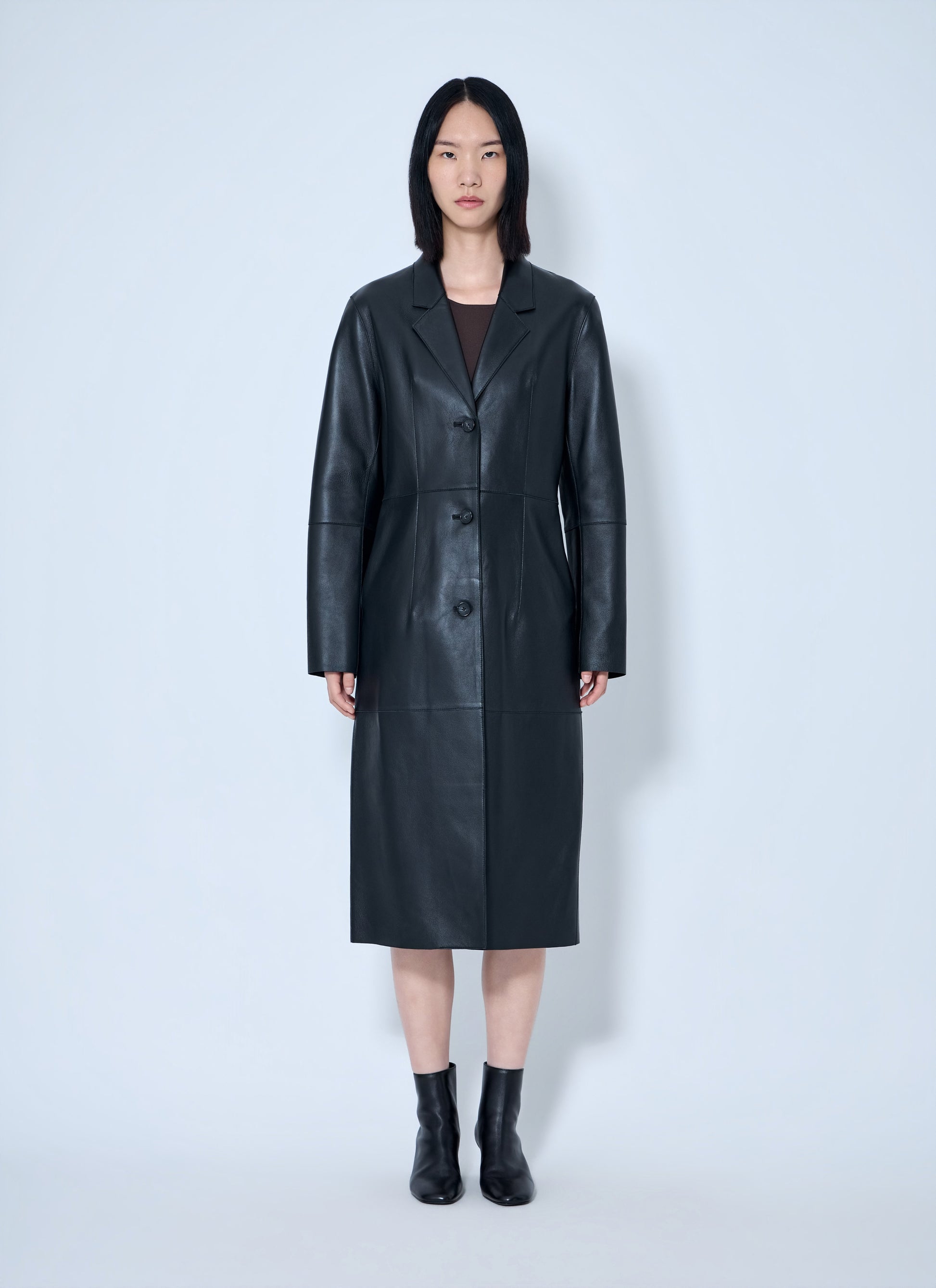 Toteme Women Slim Leather Coat TOTEME