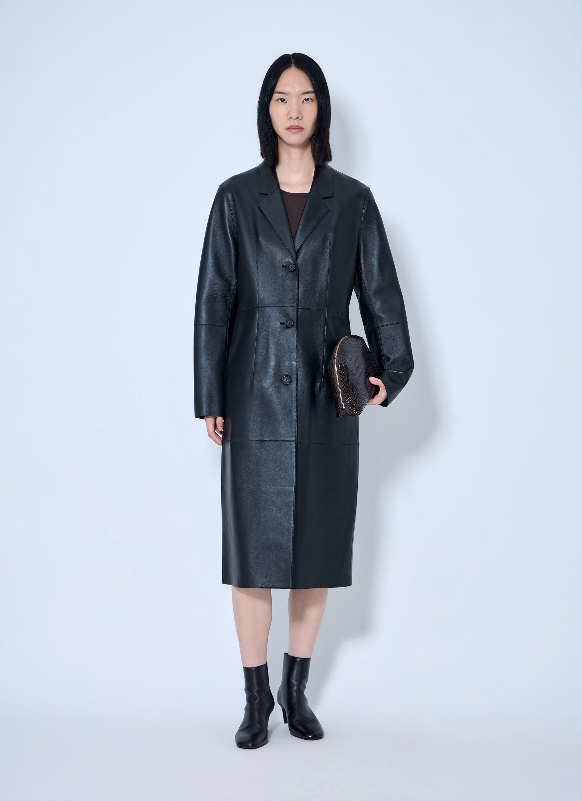 Toteme Women Slim Leather Coat TOTEME