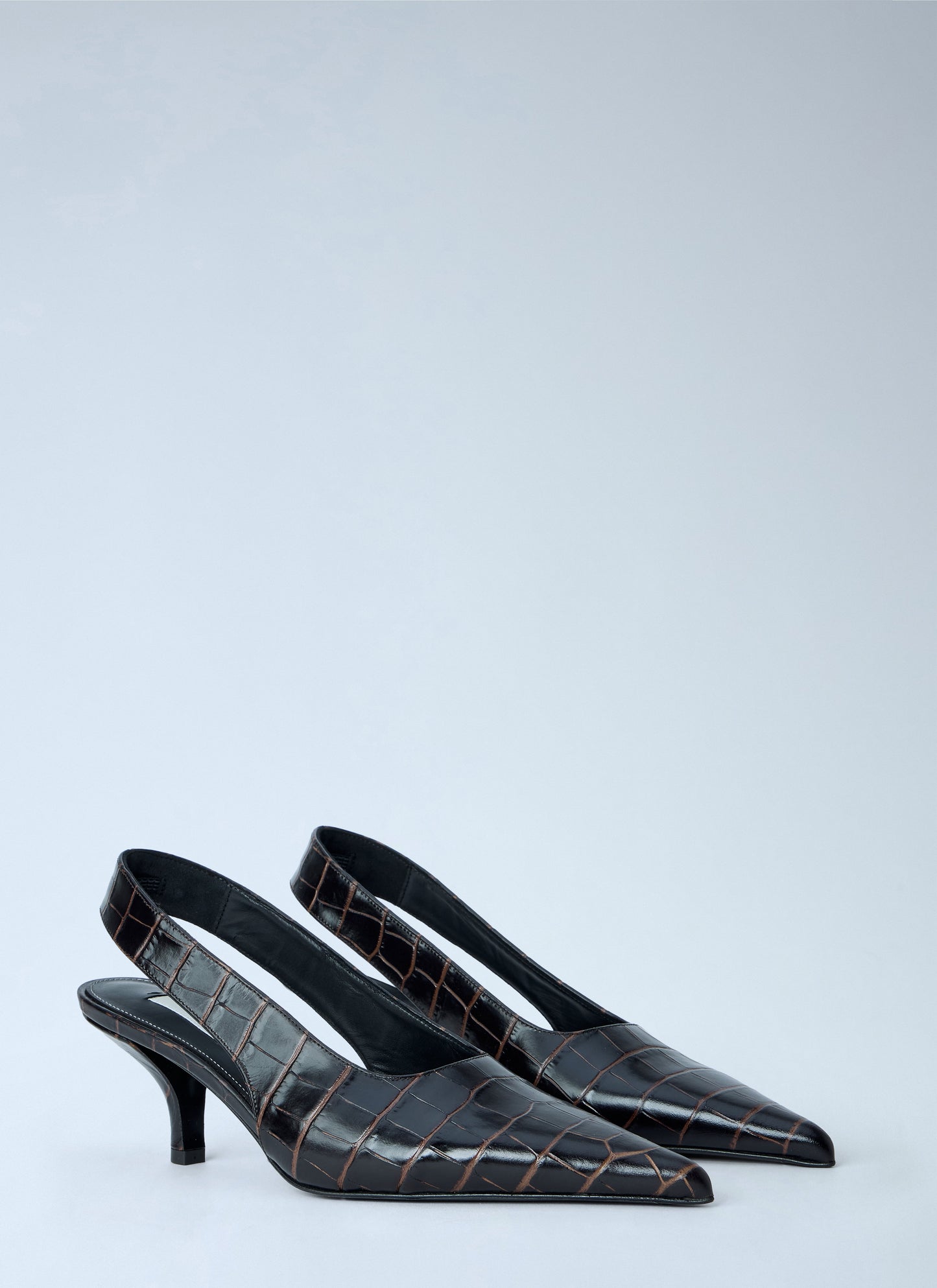 Toteme Women Classic Croco-Embossed Slingbacks