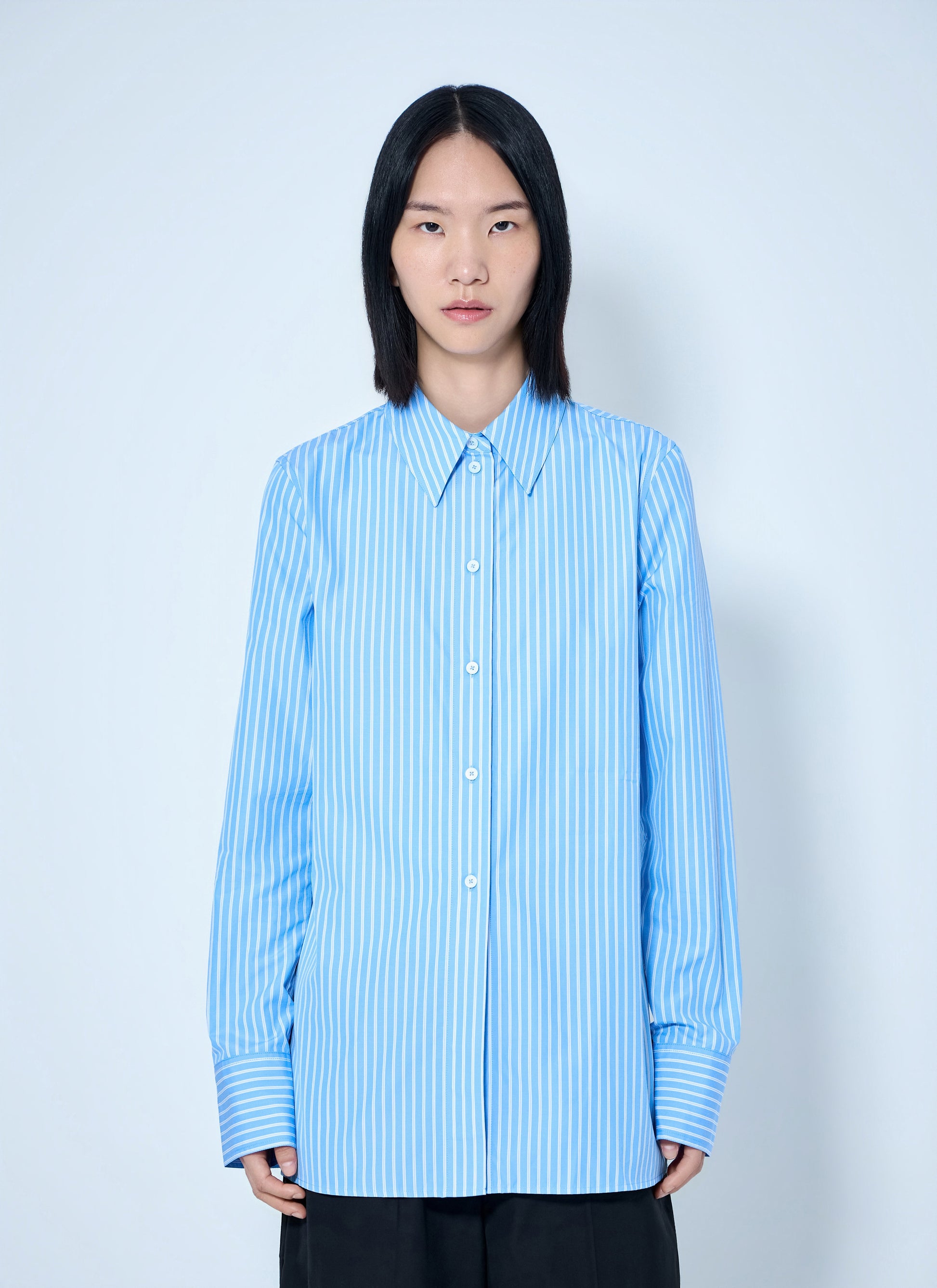 Toteme Women Striped Poplin Shirt TOTEME
