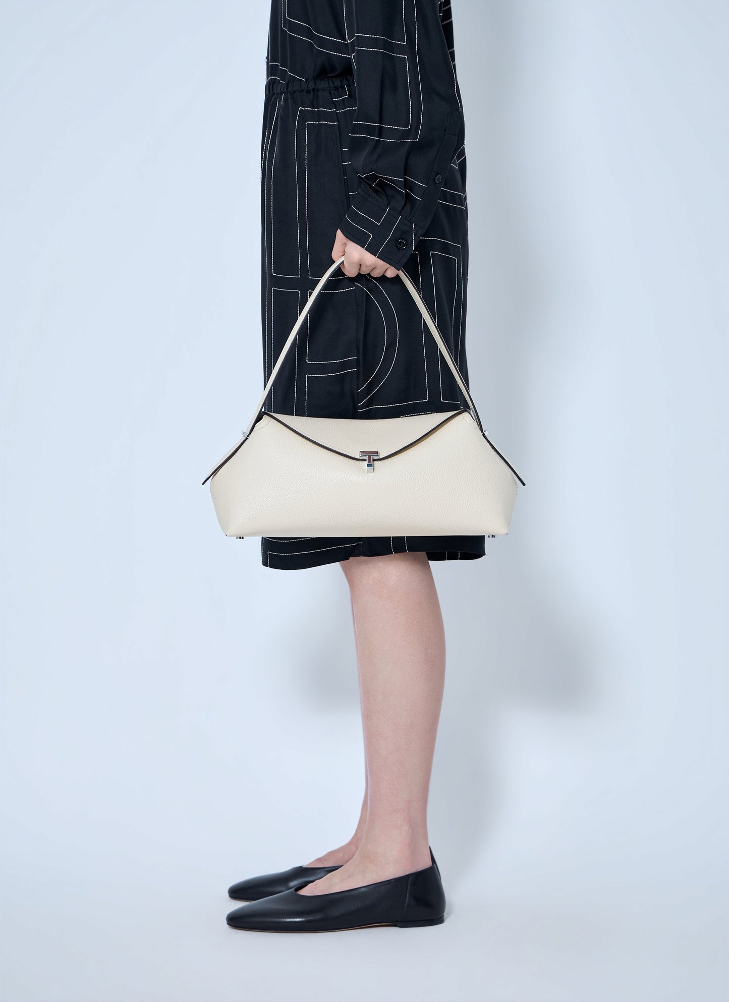 Toteme Women T-Lock Grained-Leather Shoulder Bag TOTEME