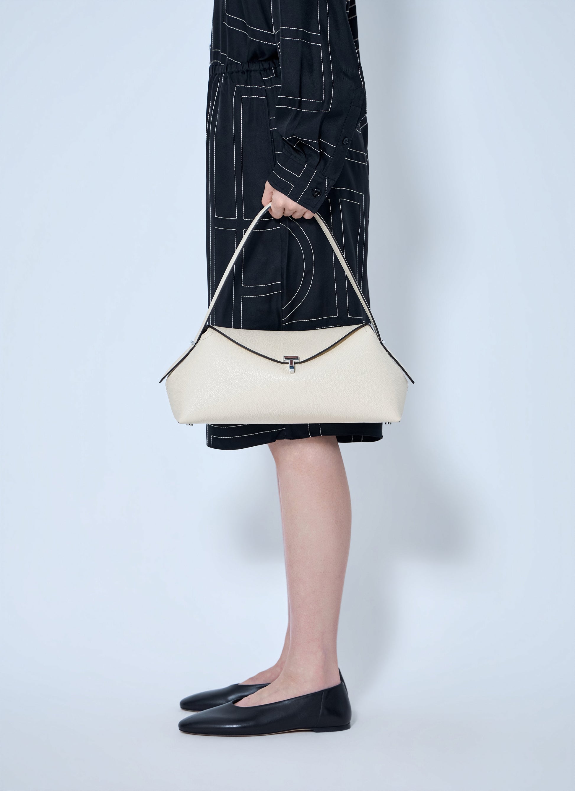 Toteme Women T-Lock Grained-Leather Shoulder Bag TOTEME