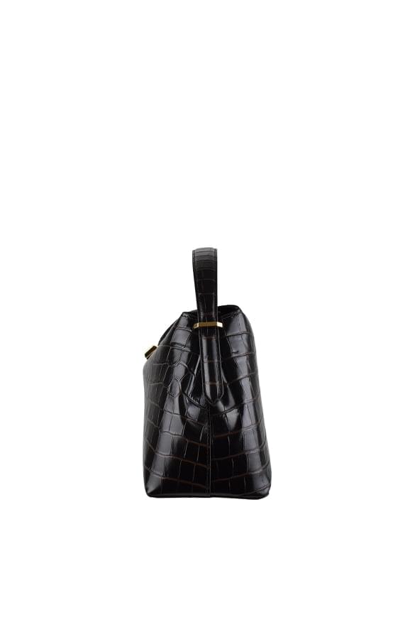 Toteme Women T-Lock Croco-Embossed Top Handle Bag TOTEME