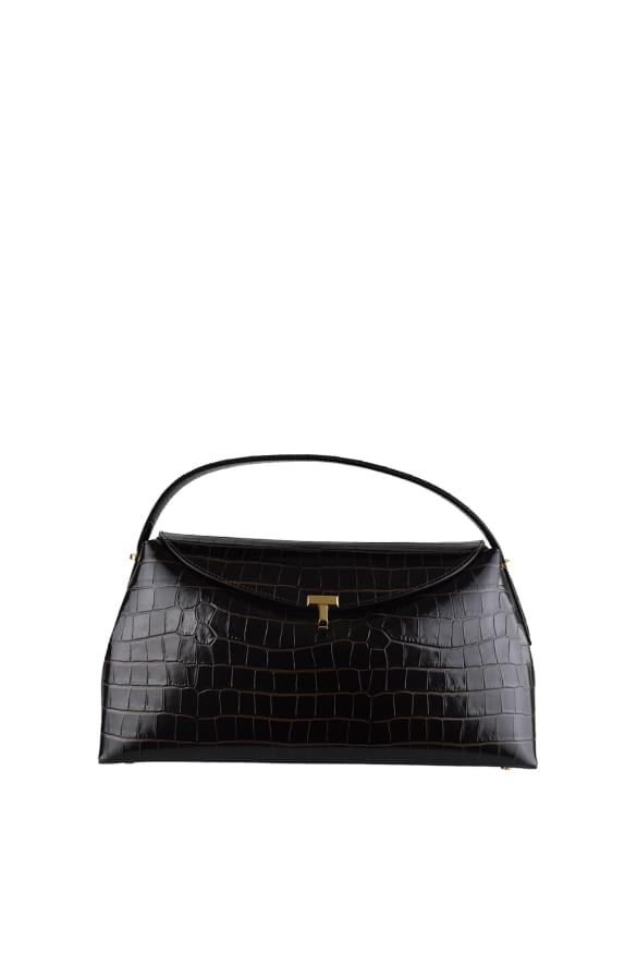 Toteme Women T-Lock Croco-Embossed Top Handle Bag TOTEME