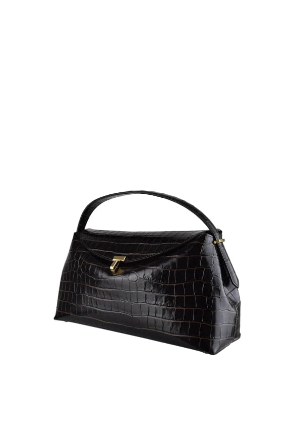 Toteme Women T-Lock Croco-Embossed Top Handle Bag TOTEME