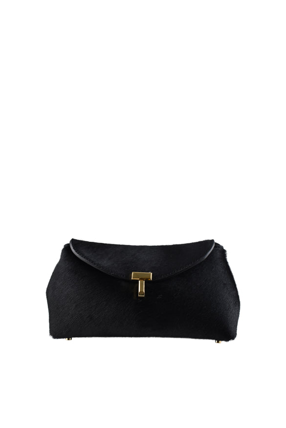 Toteme Women Mini T-Lock Pony Hair Clutch TOTEME