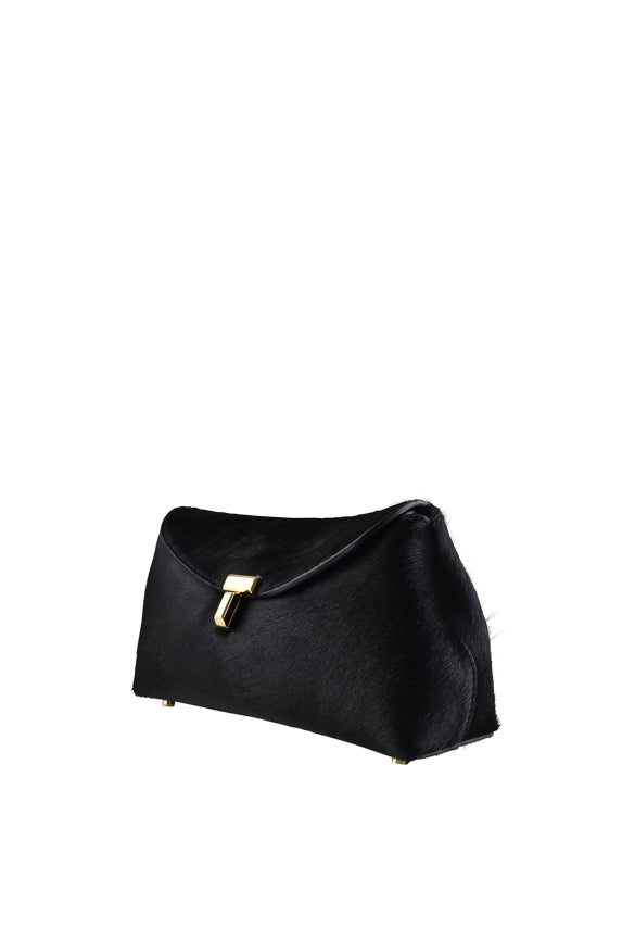 Toteme Women Mini T-Lock Pony Hair Clutch TOTEME