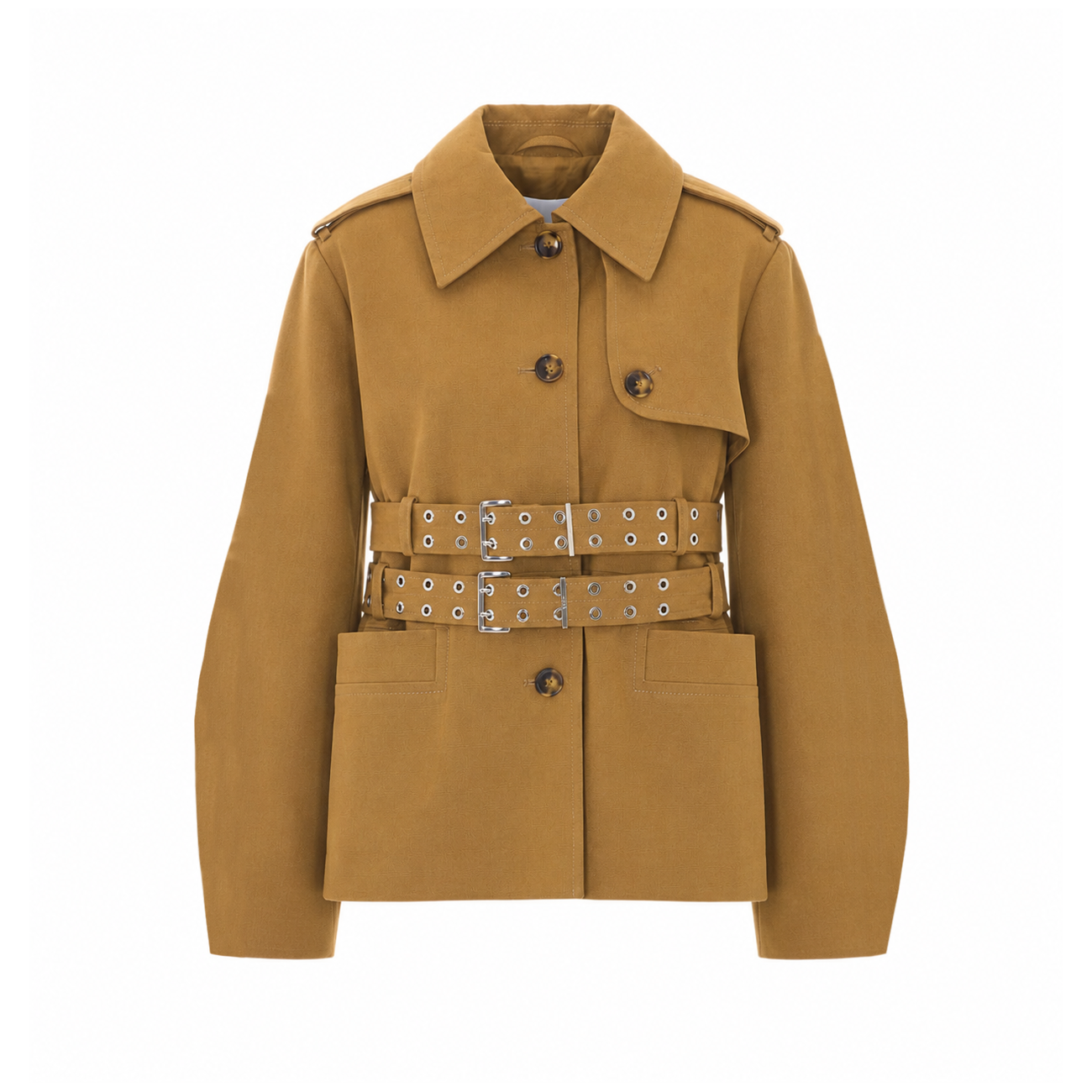 Ganni Women Trench Coat In Double Cotton GANNI