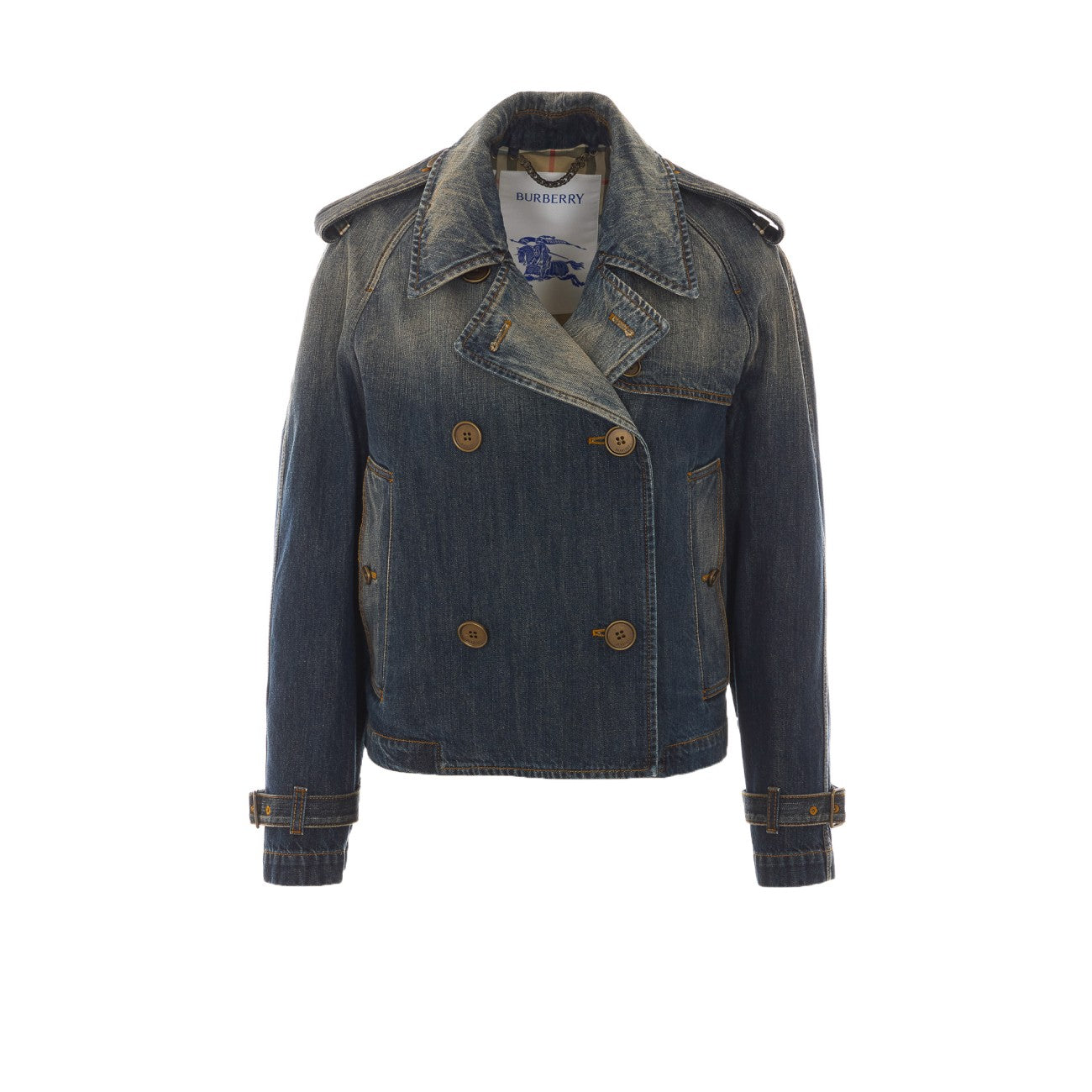 Burberry Women Trench Mayfair Cropped Denim Jacket BURBERRY