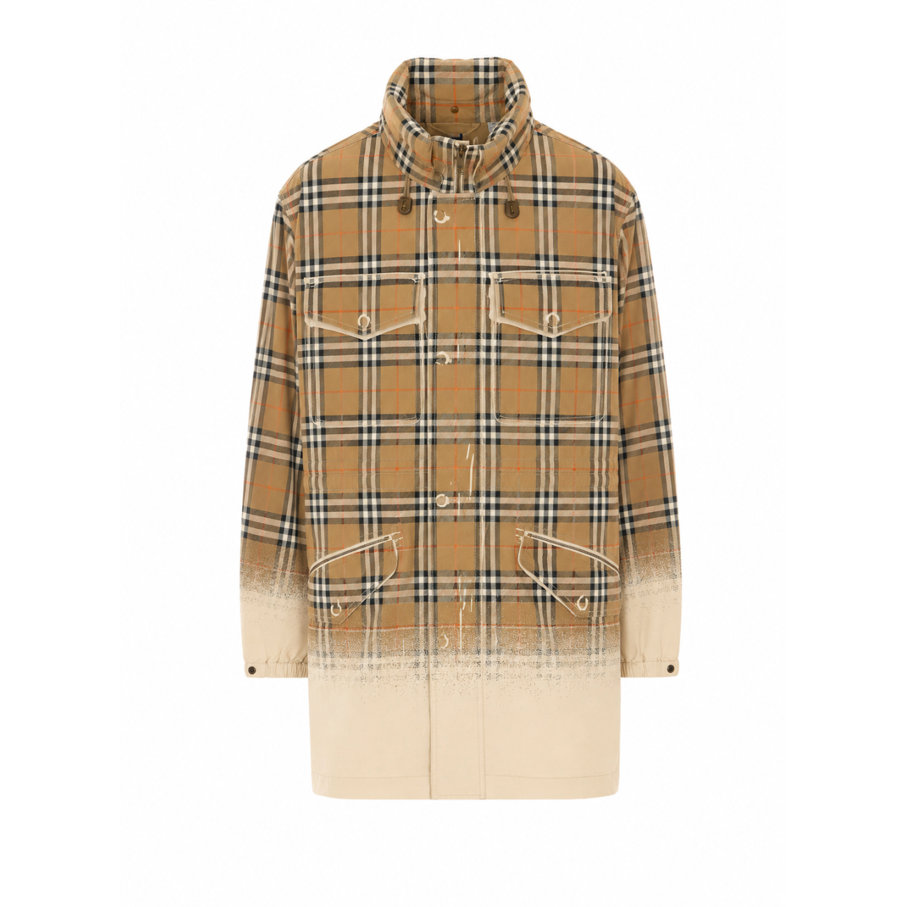 Burberry Men Tropical Gabardine Parka With Gradient Check BURBERRY