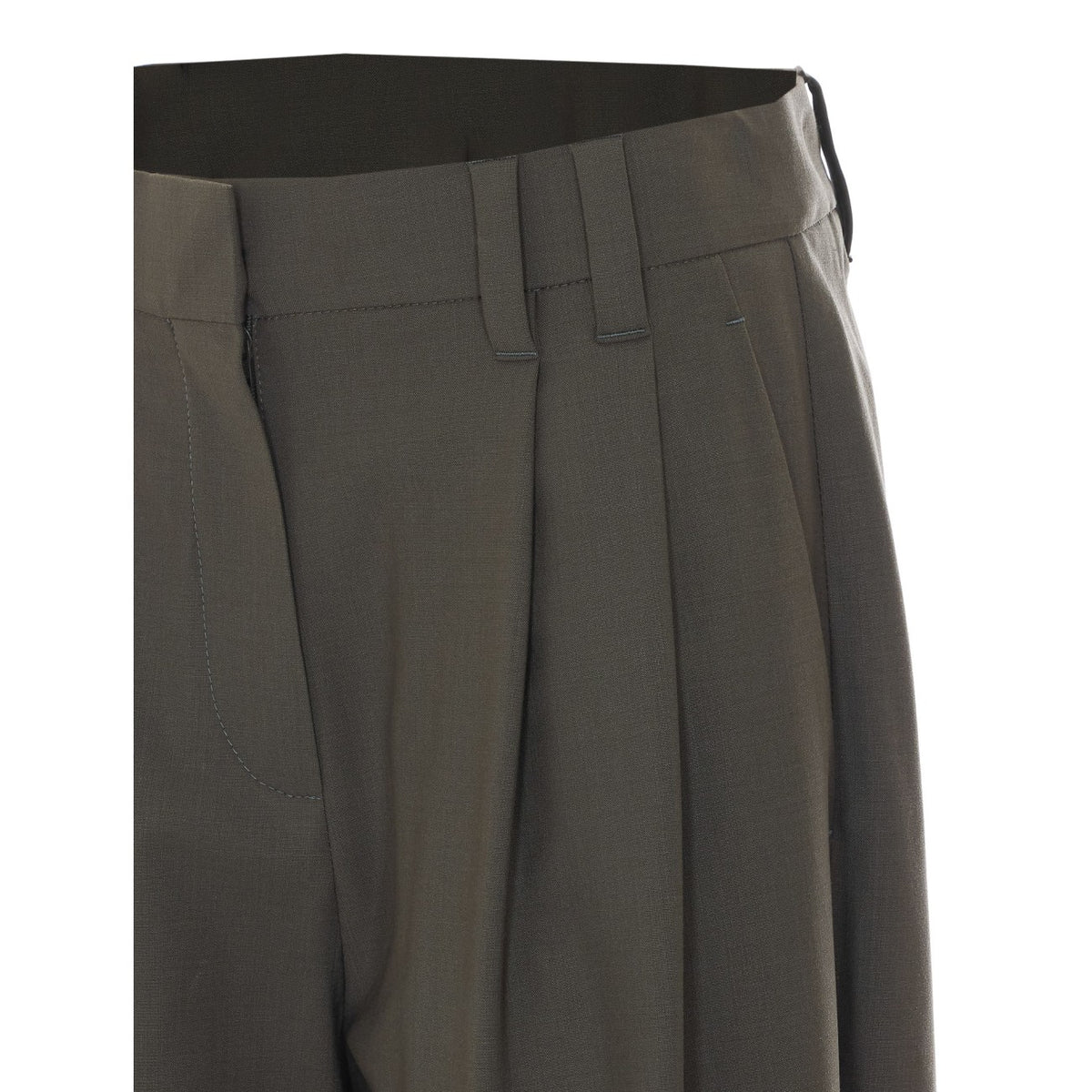 Brunello Cucinelli Women Tropical Luxury Wool Pants BRUNELLO CUCINELLI