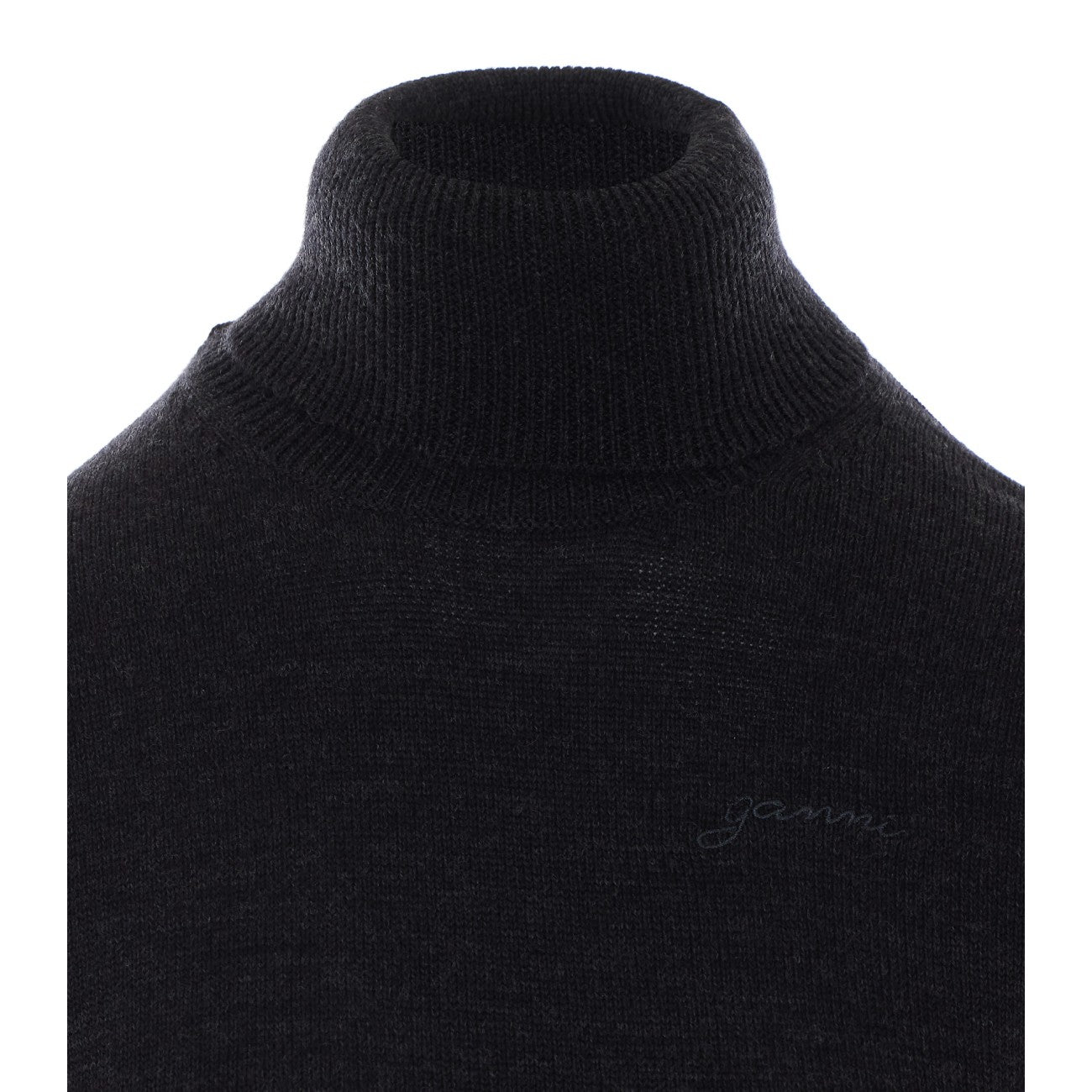 Ganni Women Turtleneck In Lace Merinos GANNI