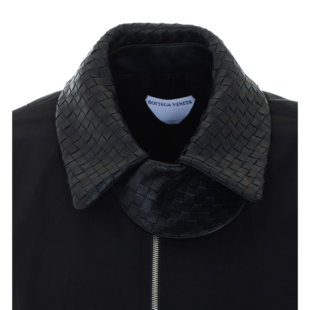 Bottega Veneta Men Twill Blouson With Intrecciato Collar BOTTEGA VENETA