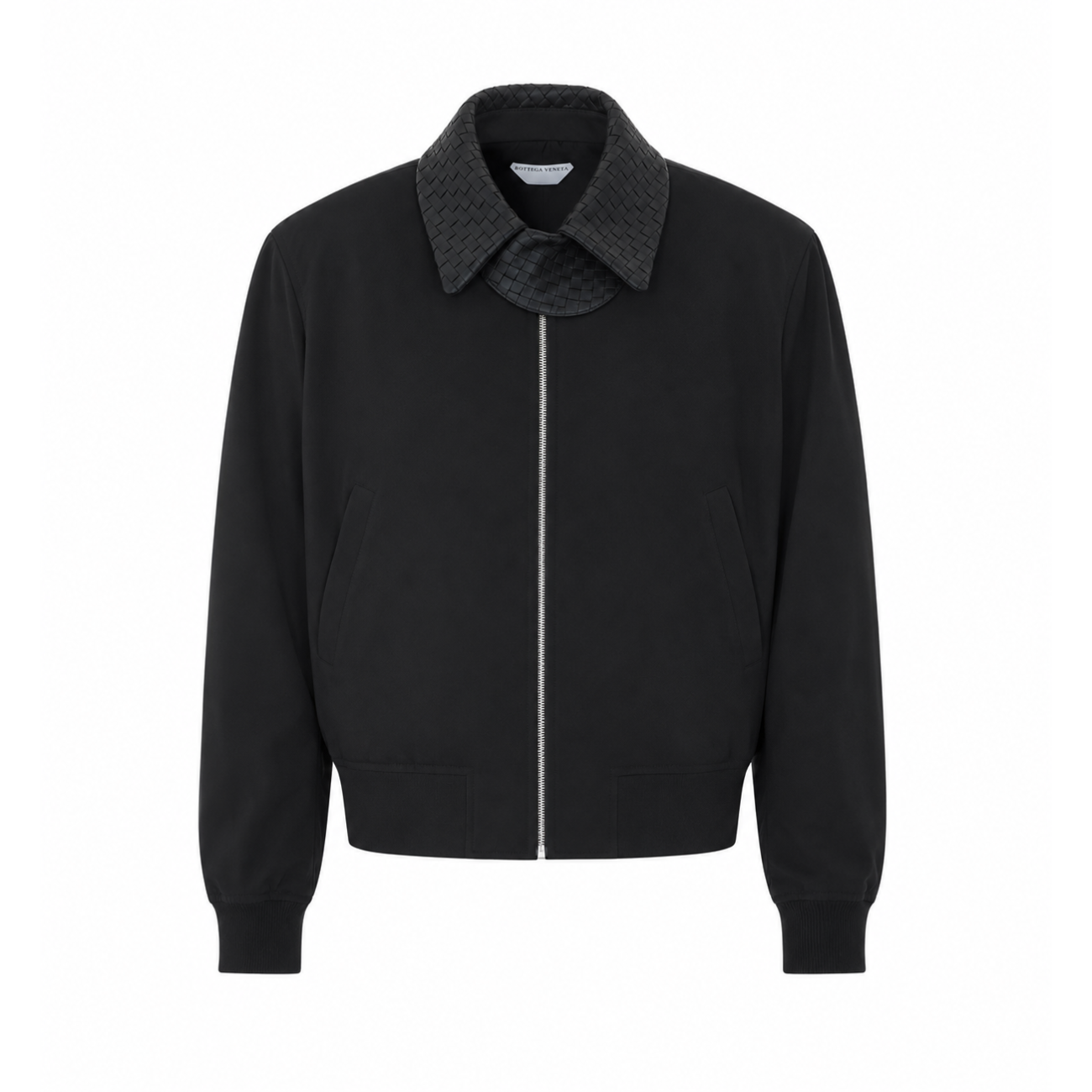 Bottega Veneta Men Twill Blouson With Intrecciato Collar BOTTEGA VENETA