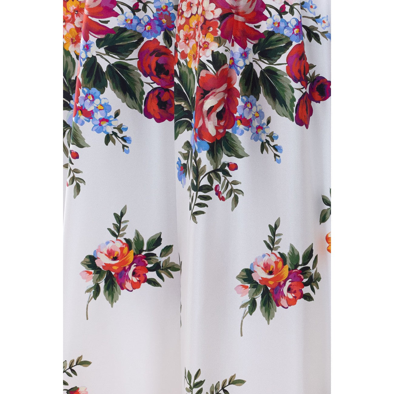 Dolce&Gabbana Women Twill Trousers Print Bouquet Of Flowers DOLCE & GABBANA
